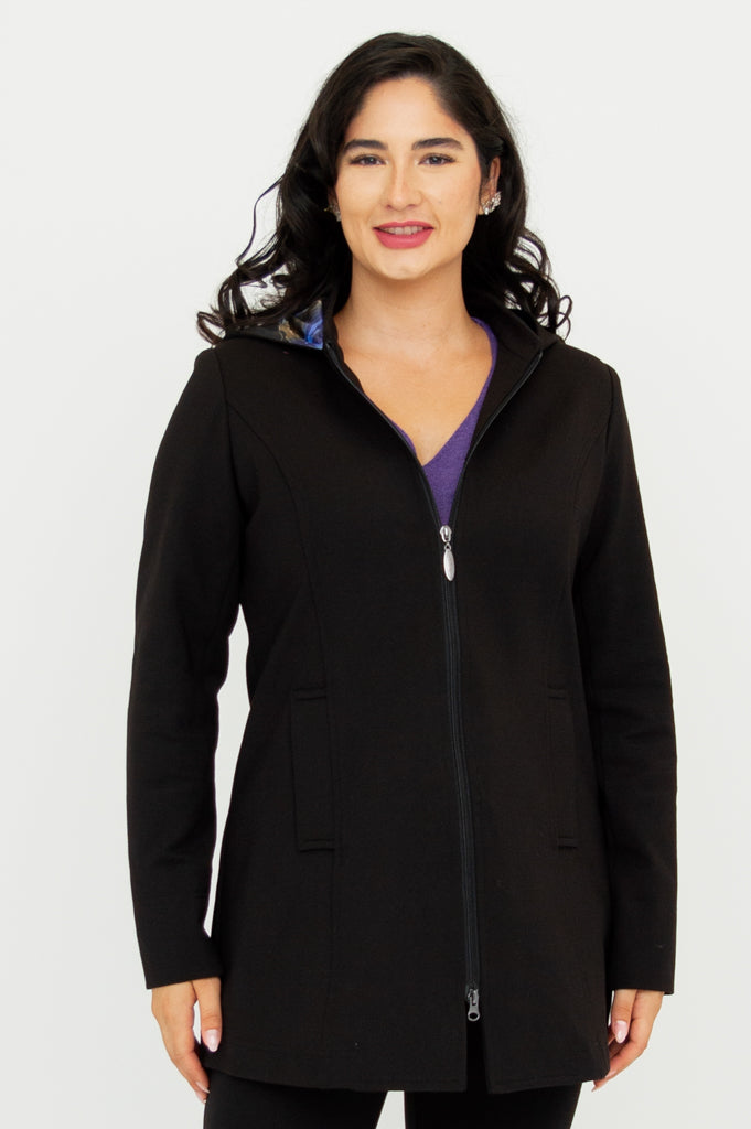 Premium Highlands Coat for Women - Soft Modal Fabric, Elegant Black Outerwear for Fall & Winter - Perfect for Office, Travel & Casual Outings