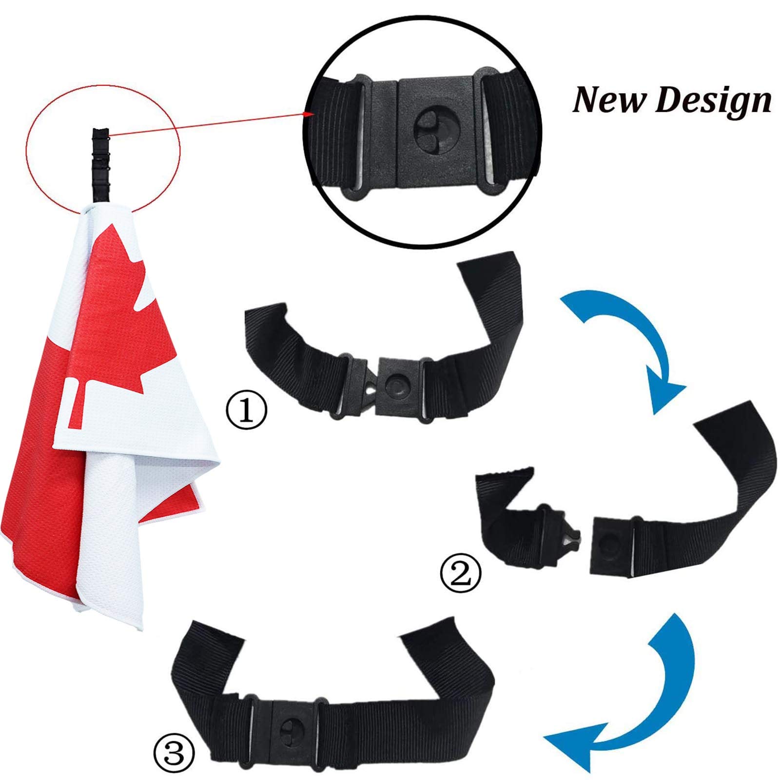 Premium Golf Towel with Clip for Golf Bags - 42