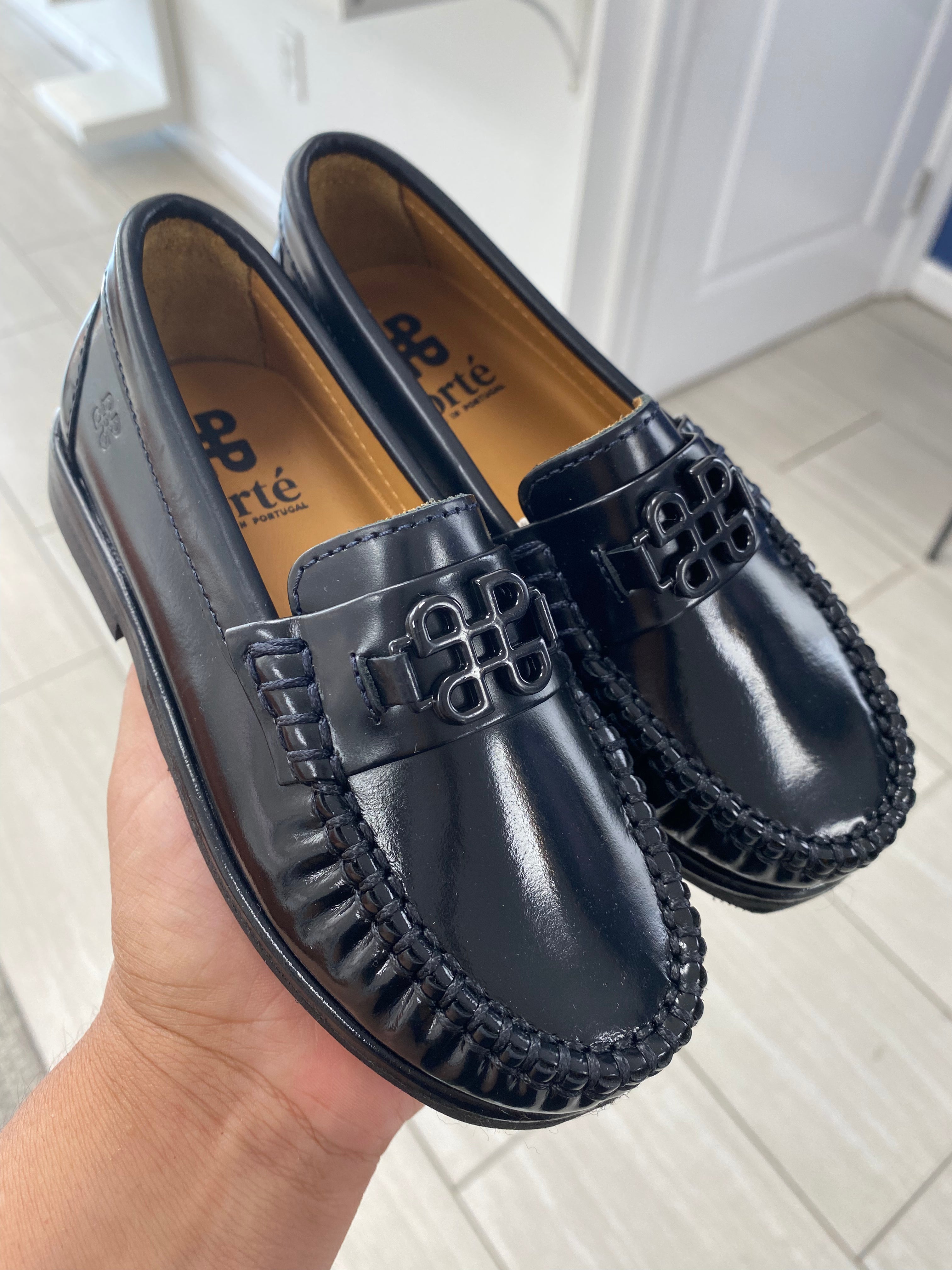 Black Shine Buckle Loafers for Men & Women - Comfortable Slip-On Dress Shoes for Office, Business & Casual Wear