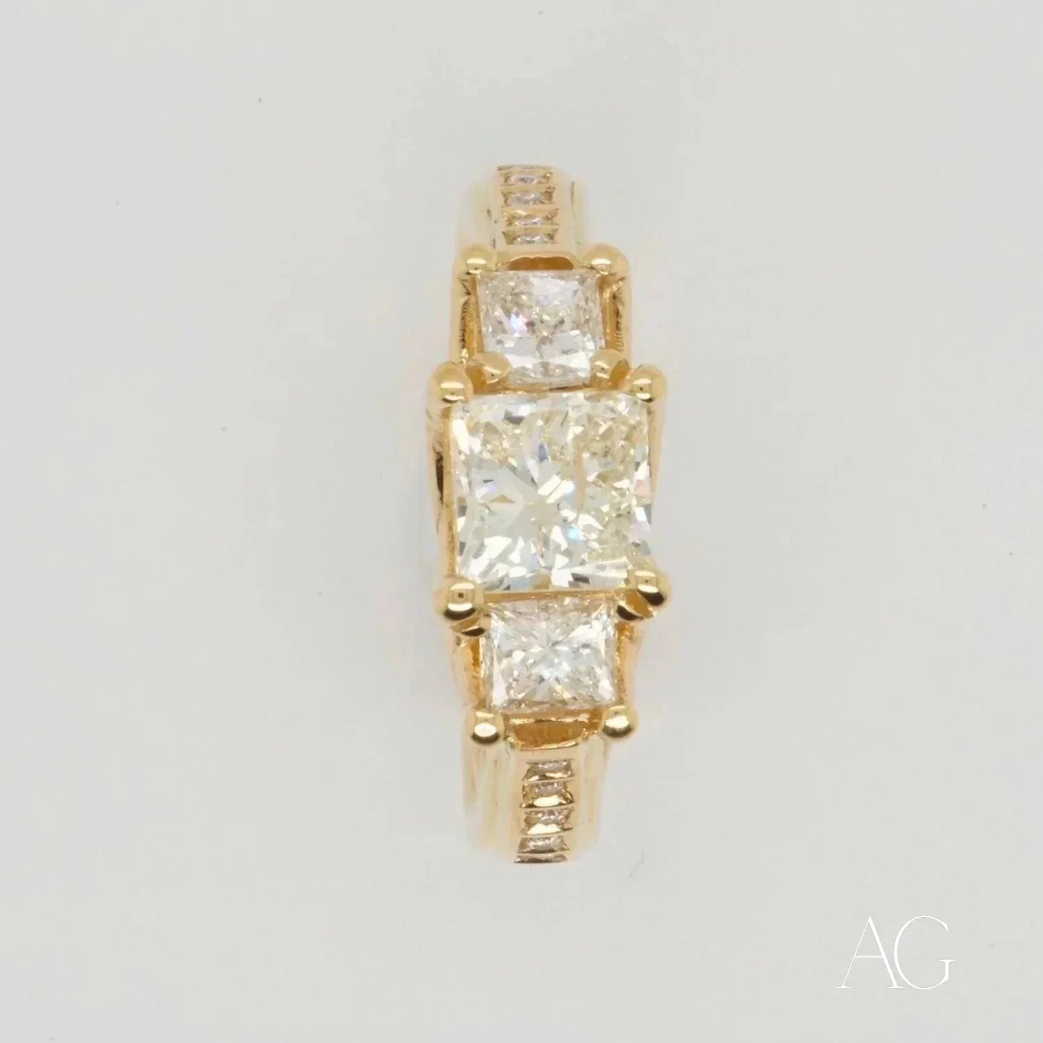 18K Gold Diamond Ring - 0.98 Carat Solitaire Engagement Ring for Women, Wedding Band, Anniversary Gift, Promise Ring, Valentine's Day Present
