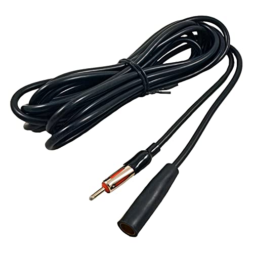 12' Feet Universal Male to Female AM/FM Antenna Extension Cable - Compatible with Car Radio, Home Stereo & Boombox - The Wires Zone
