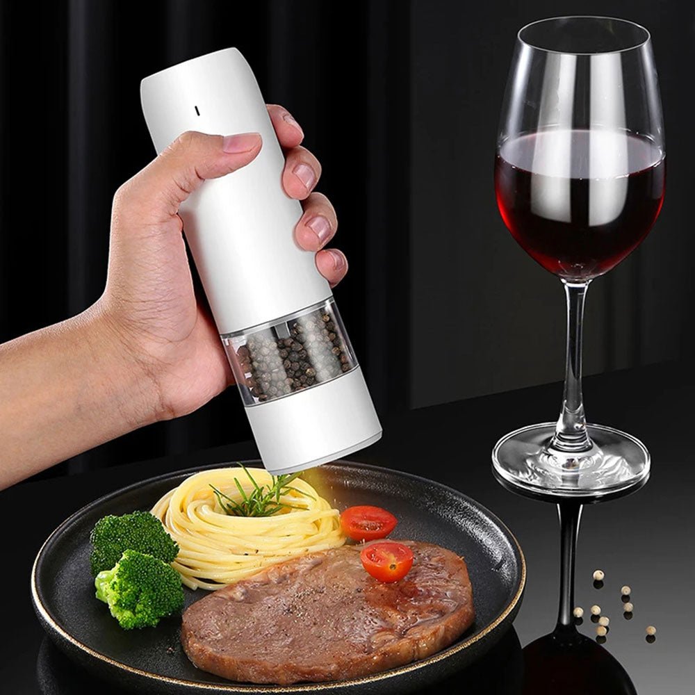 Premium Electric Salt and Pepper Grinder Set - Adjustable Coarseness, Battery Powered - Perfect for Kitchen, Dining Table & Outdoor BBQ