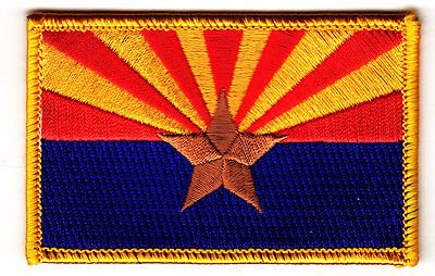 Arizona State Flag Iron On Embroidered Patch - Official State of Arizona Flag Design for Hats, Jackets & Backpacks - Perfect for Travel, Outdoor Adventures & Patriotic Events