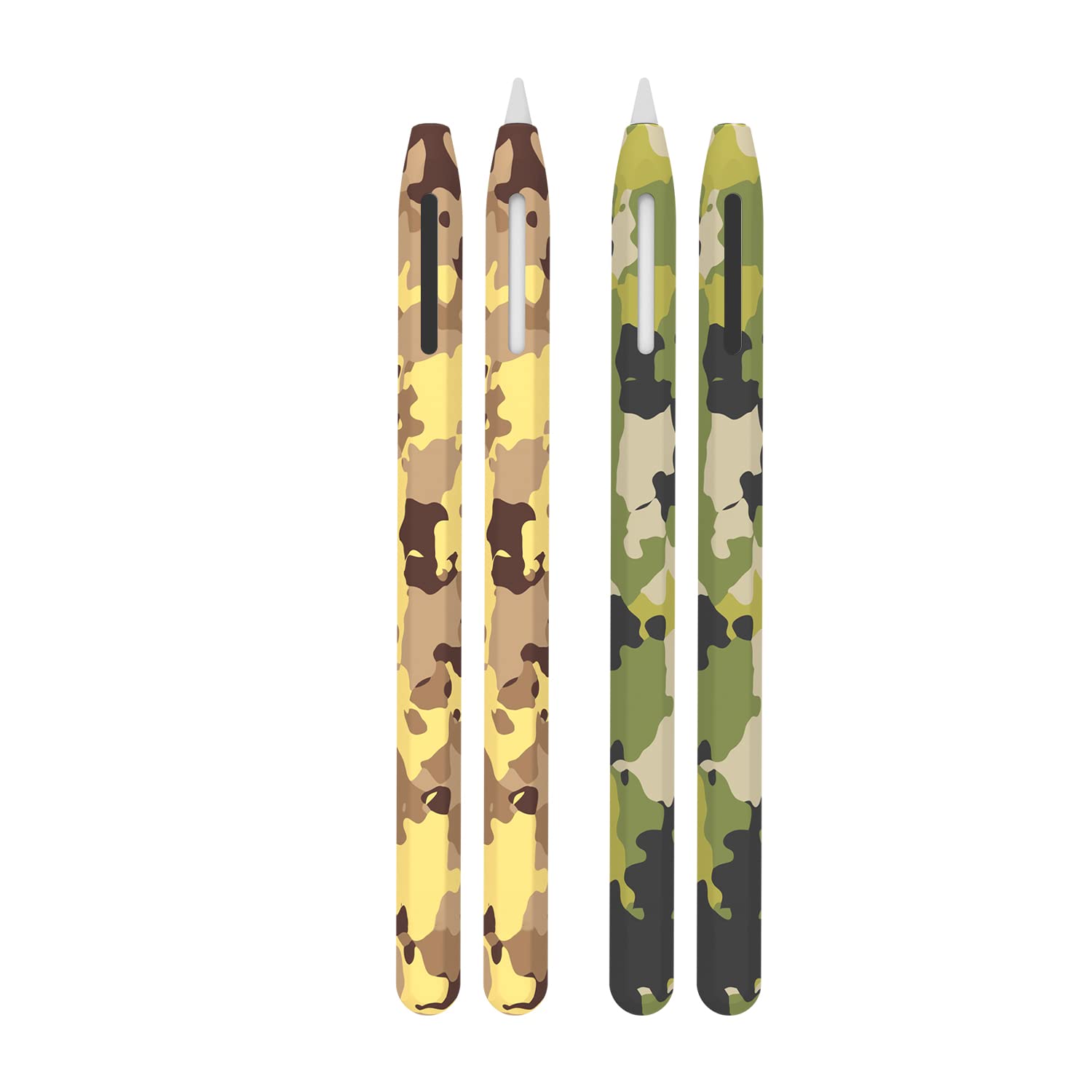 LOVE MEI Apple Pencil 2nd Generation Case - 2 Pack Silicone Sleeve Cover with Magnetic Non-Slip Grip, Camouflage Design for iPad Pro - Perfect for Drawing, Note Taking & Everyday Use
