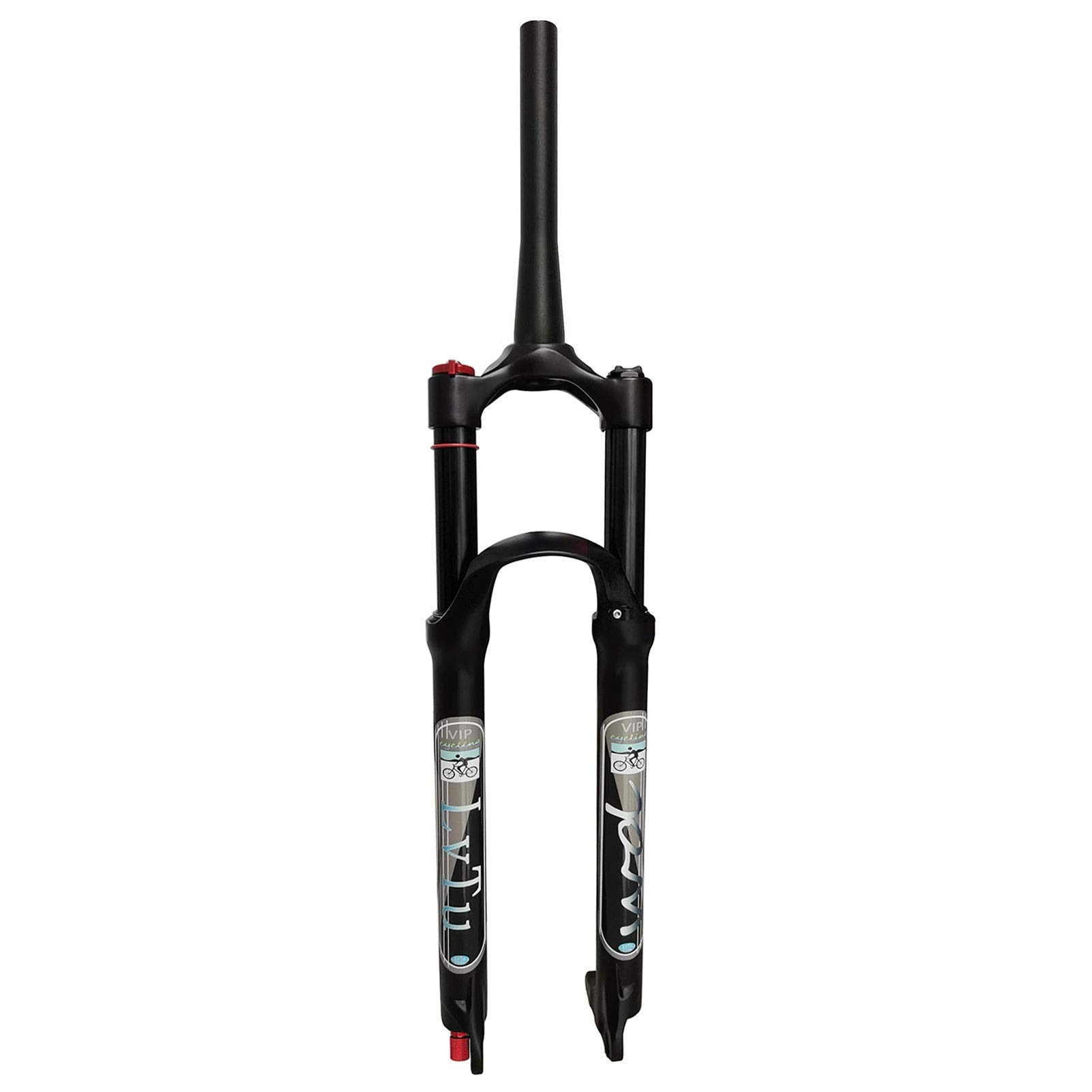 Mountain Bike Suspension Fork - 26/27.5/29 Inch Aluminum Alloy MTB Air Fork with 140mm Travel, Adjustable Damping & Manual Lock Out (Tapered, 27.5