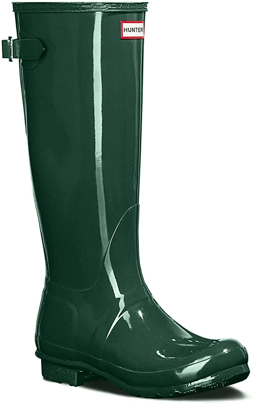 Women's Hunter Original Adjustable Back Gloss Winter Rain Boots - Waterproof Wellington Boots for Women, Comfortable & Stylish Rainwear for Outdoor, Gardening, Hiking and Wet Weather