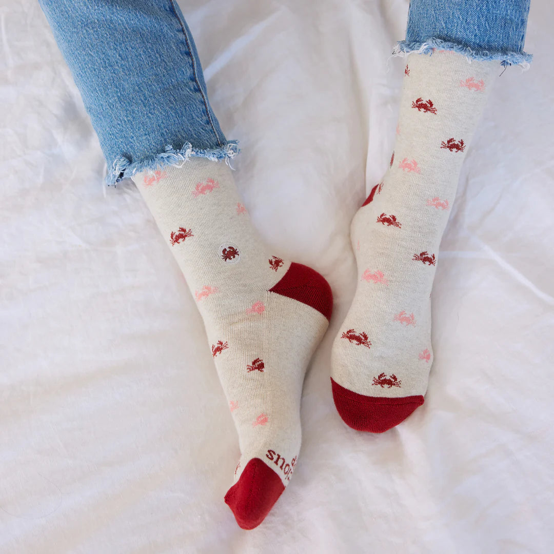 Conscious Step Eco-Friendly Socks for Ocean Conservation - Protect Marine Life Like Crabs | Perfect for Beach Lovers & Environmental Activists