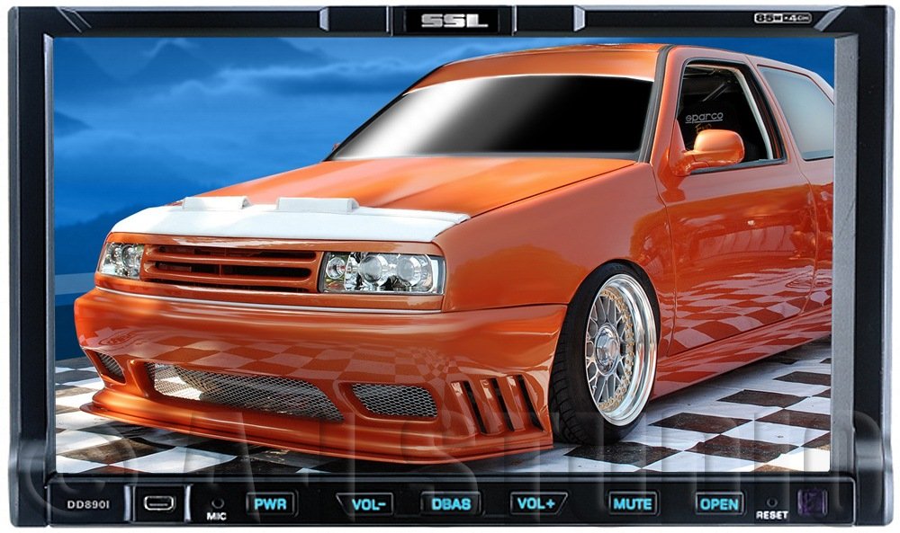 Sound Storm Laboratories DD890I SSL Double DIN Multimedia Player - 7-Inch Touchscreen Monitor, iPod Control, Aux/USB/SD Inputs | Car Audio System Upgrade for Trucks & SUVs