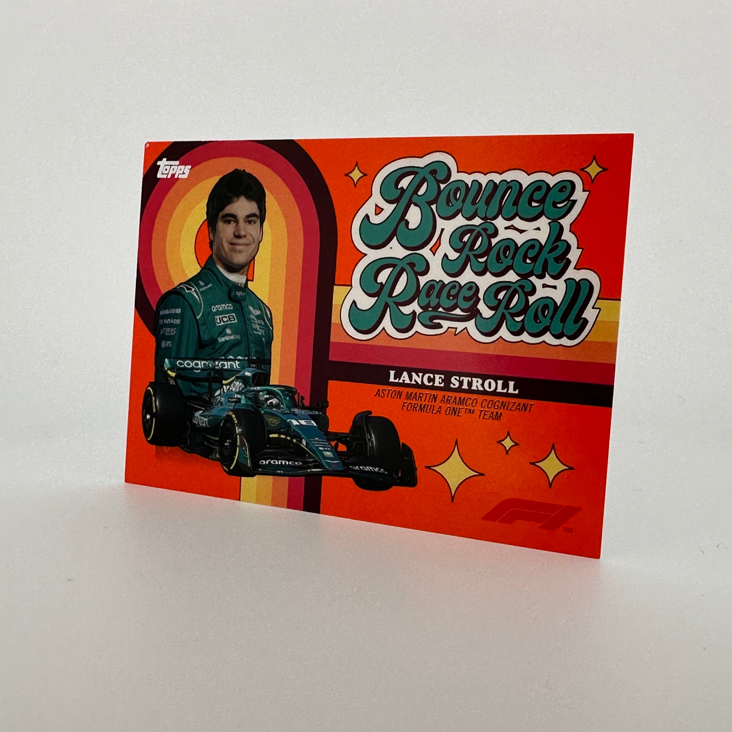 2022 Topps Formula 1 Bounce Rock Race Roll #16/25 Orange Lance Stroll - Collectible Racing Cards for F1 Fans & Sports Memorabilia Enthusiasts