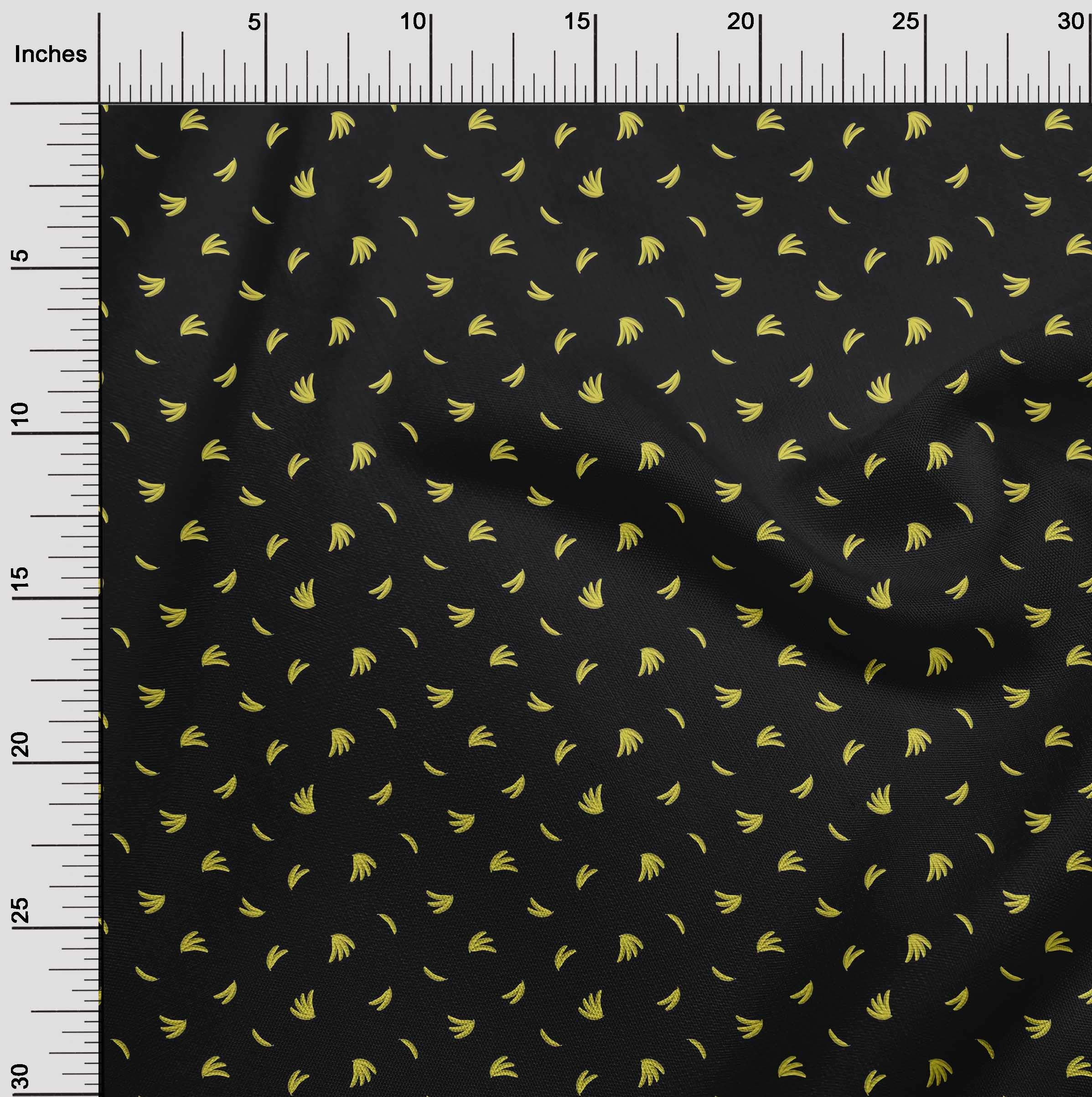 oneOone Cotton Flex Fabric - Banana Fruit Print Sewing Material 40 Inch Wide | Soft Stretchy Fabric for DIY Crafts, Quilting & Apparel Making