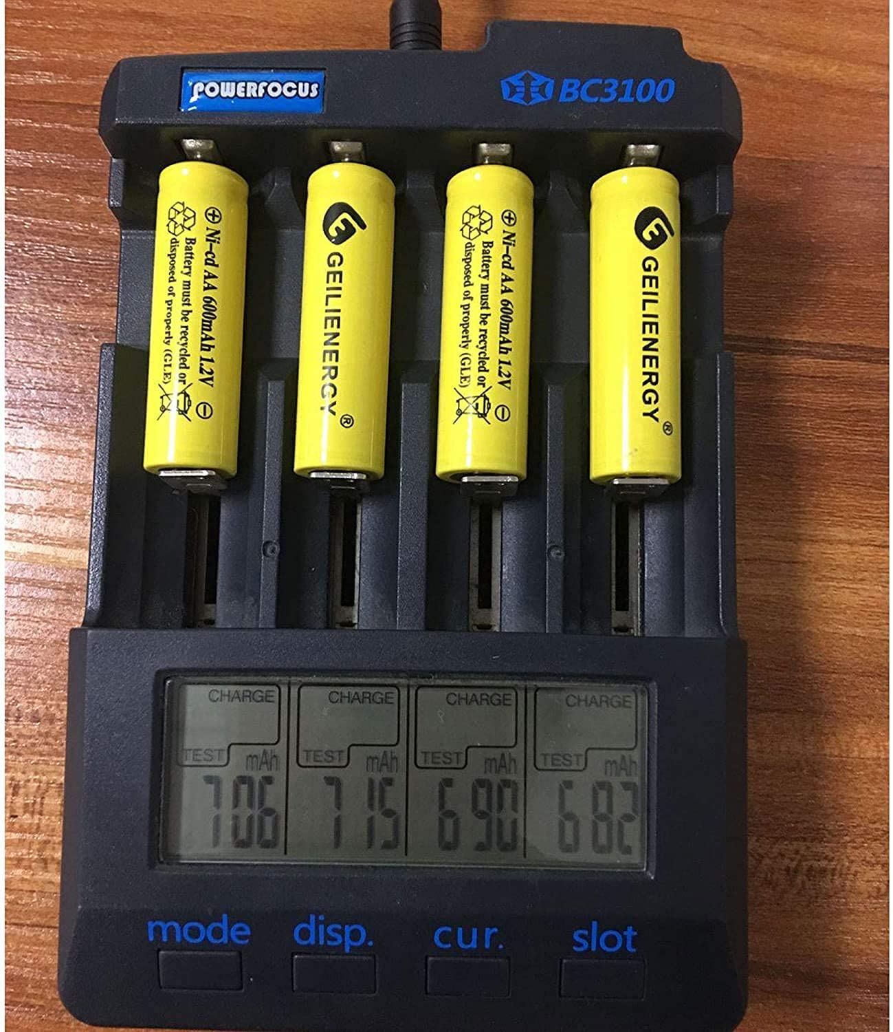 OXWINOU AA Ni-Cd 600mAh 1.2V Rechargeable Batteries (4-Pack, Yellow) - for Solar Lights, Garden Lights, Remote Controls, Computer Mice - Perfect for Outdoor & Home Use