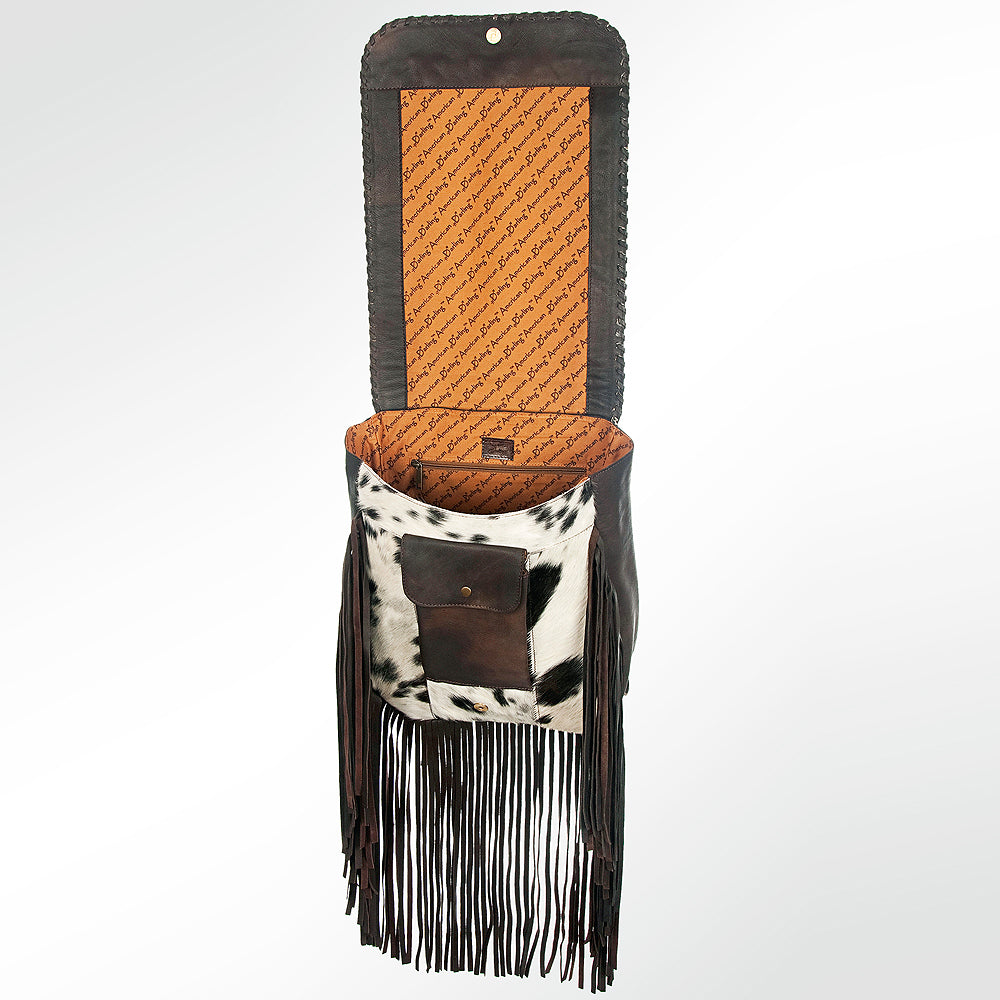 ADBGZ196BRW Genuine Leather Western Handbag for Women - American Darling Saddle Blanket Style Crossbody Purse | Perfect for Cowgirl Fashion, Rodeo Events & Country Outfits