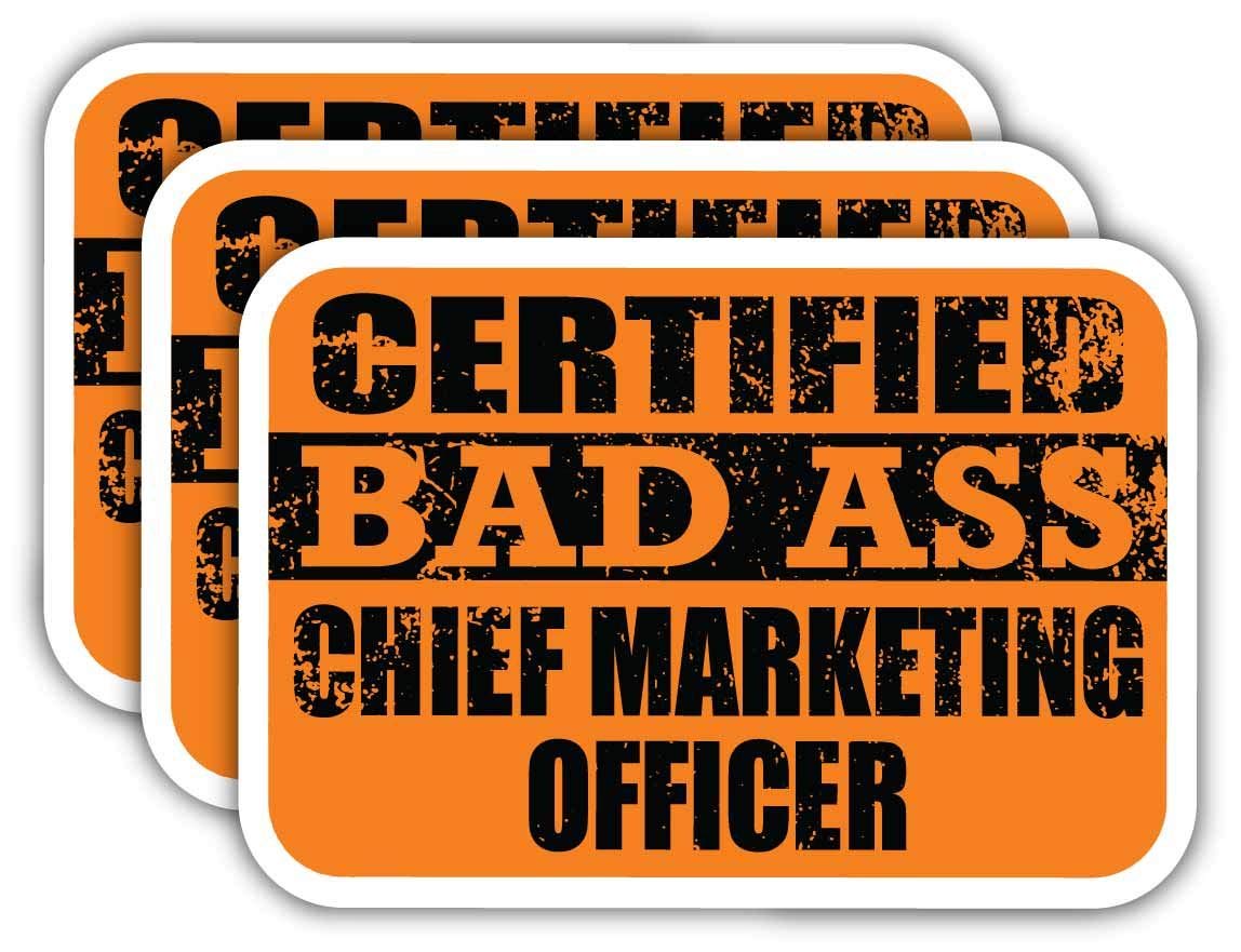 Certified Chief Marketing Officer Stickers - Funny Job Gift for Laptops, Cars & Work