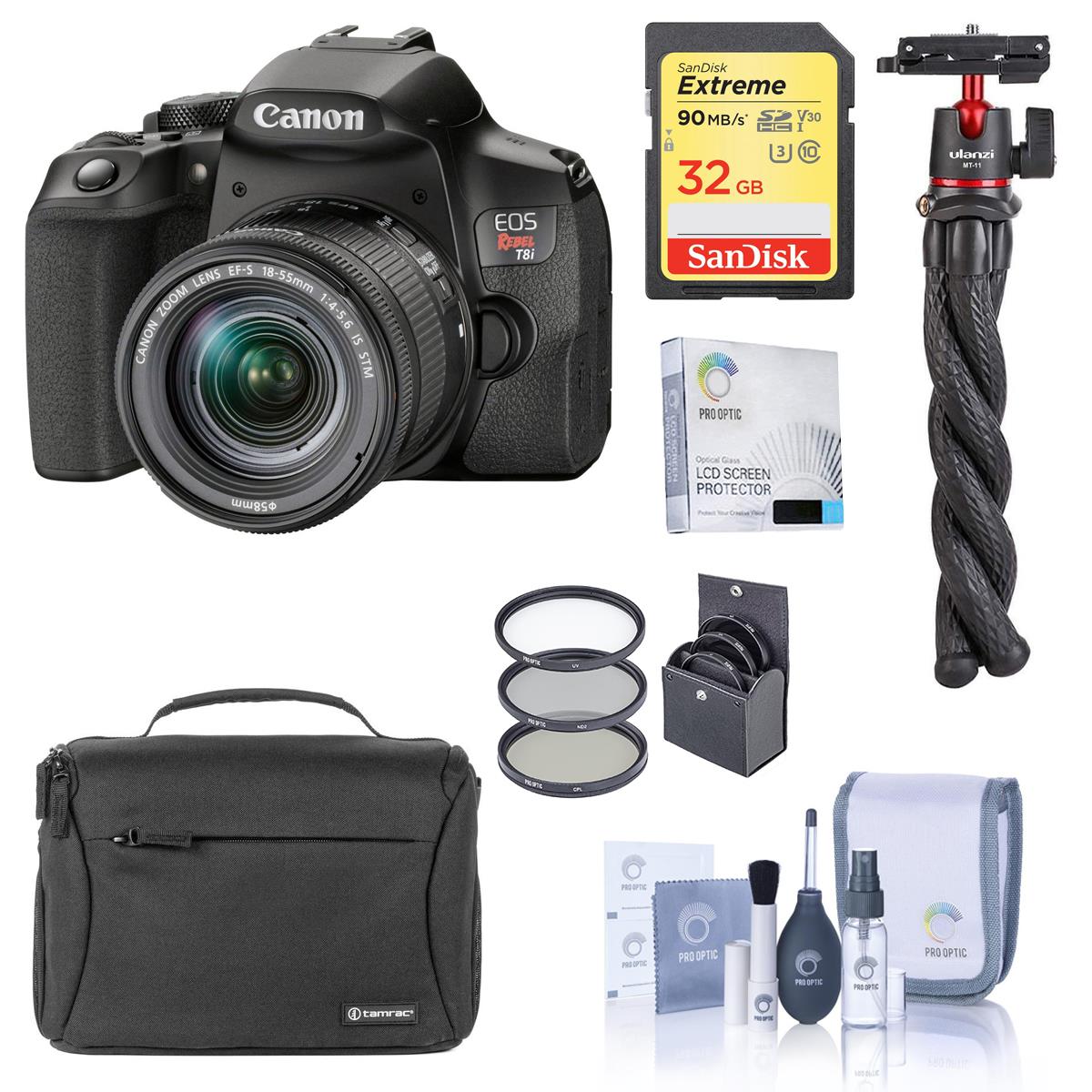 Canon EOS Rebel T8i/850D DSLR Camera with EF-S 18-55mm f/4-5.6 IS STM Lens & Free Accessories Bundle - Perfect for Photography Enthusiasts, Travel & Portrait Shooting
