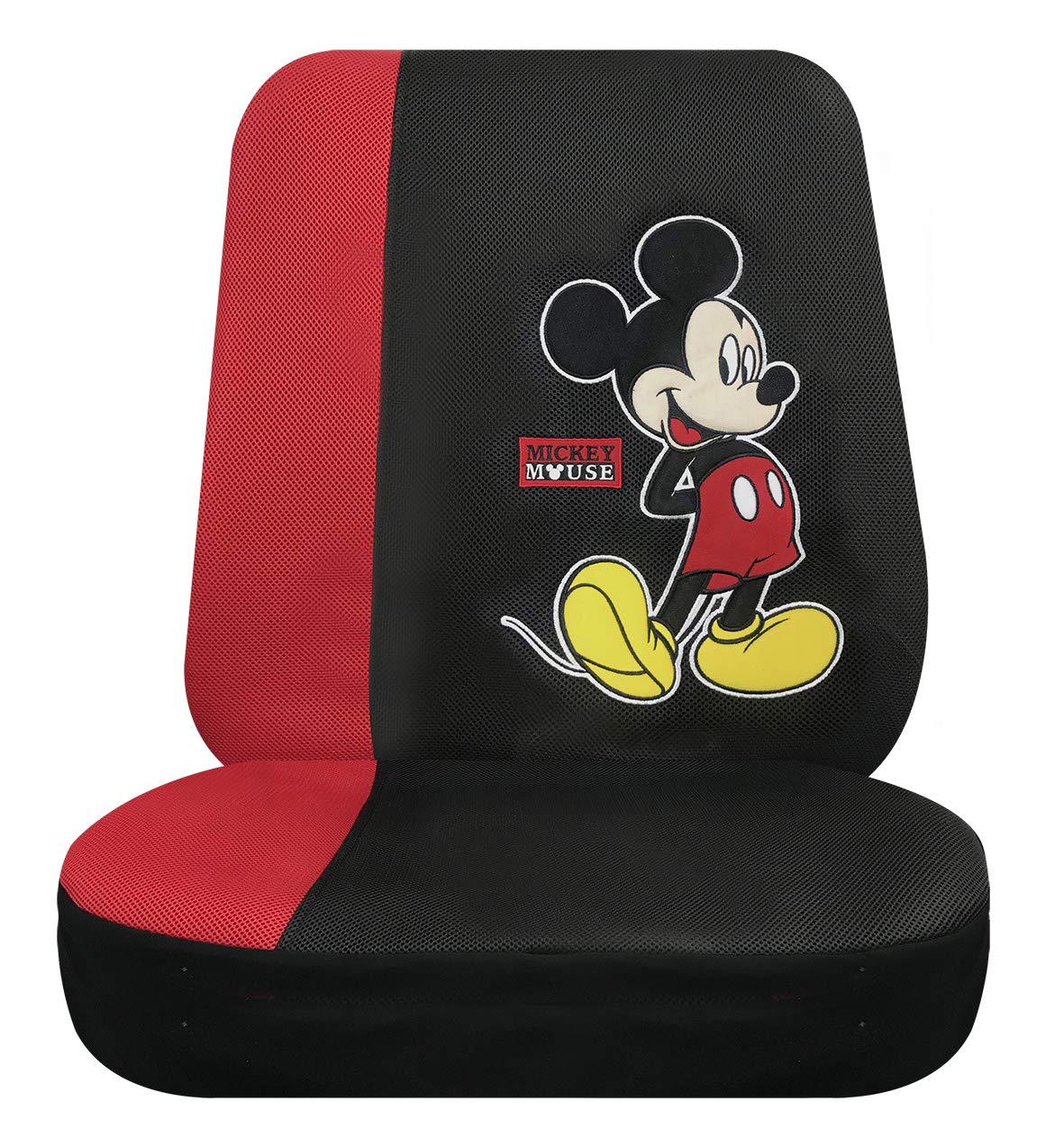 Disney Mickey Mouse Car Seat Cover with Headrest Protector - Premium Universal Fit for Cars, SUVs & Trucks - Mickey Fun Collection - Perfect for Disney Fans, Family Road Trips & Gift Giving