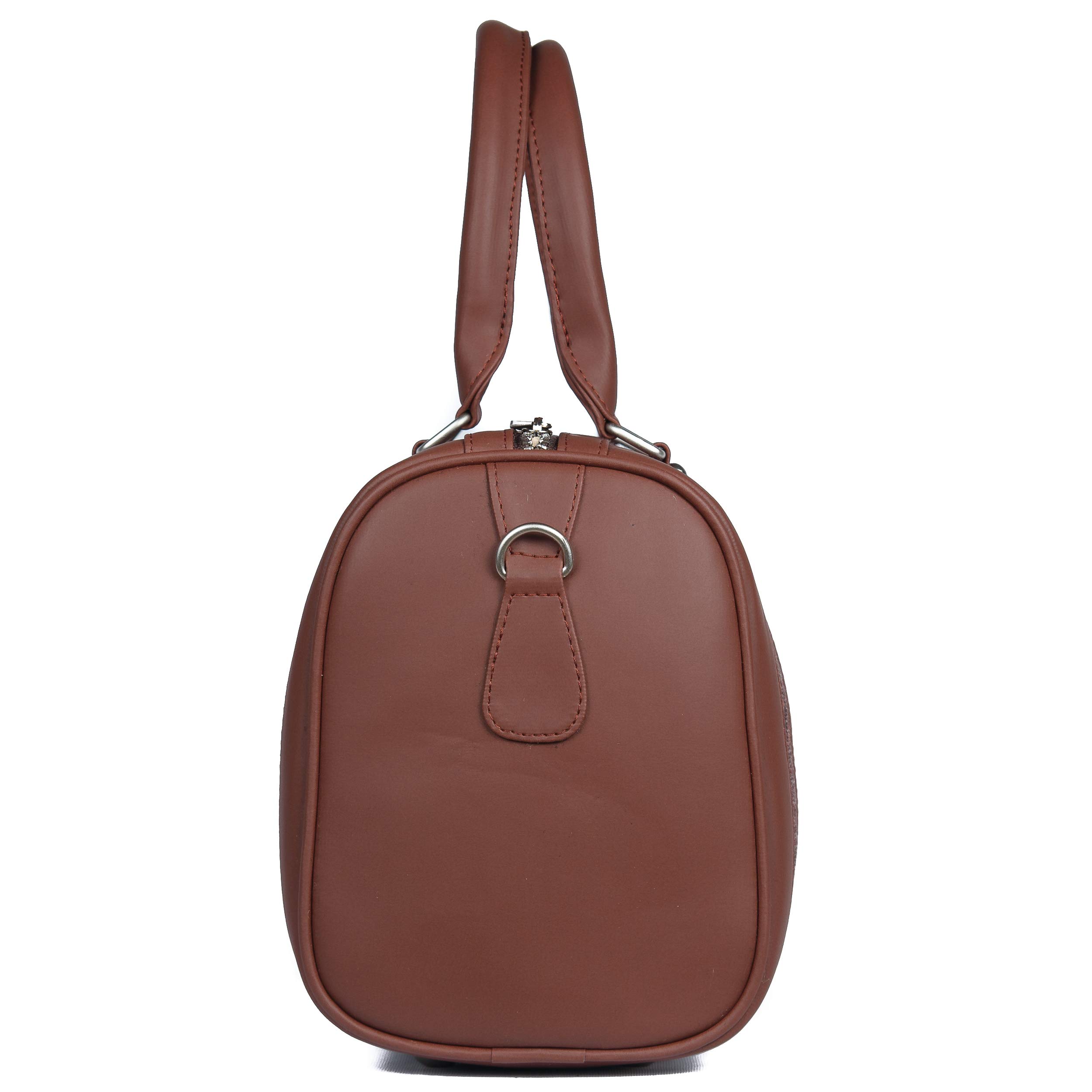 ZOUK Vegan Leather Women's Handbag - Printed Designer Purse with Double Handles & Detachable Crossbody Strap | Perfect for Work, Travel & Everyday Use