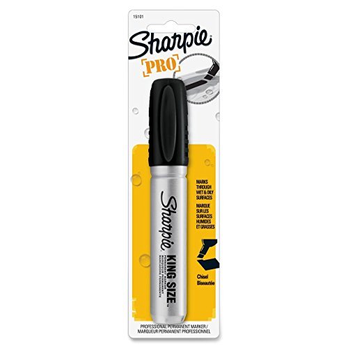 SHARPIE King Size Permanent Markers (Pack of 6) - Chisel Tip Black Ink for Office, School & Home Use - SAN15101 - Ideal for Labeling, Art Projects & Industrial Marking