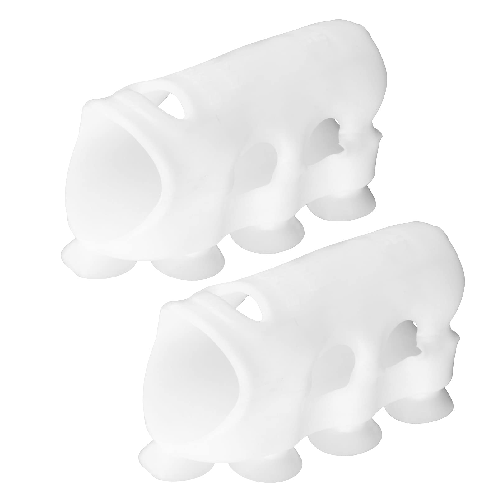 Alvinlite No-Drill Shower Head Holder - Strong Silicone Suction Cup Wall Mount Bracket for Bathroom, White - Perfect for Small Spaces & Rental Homes