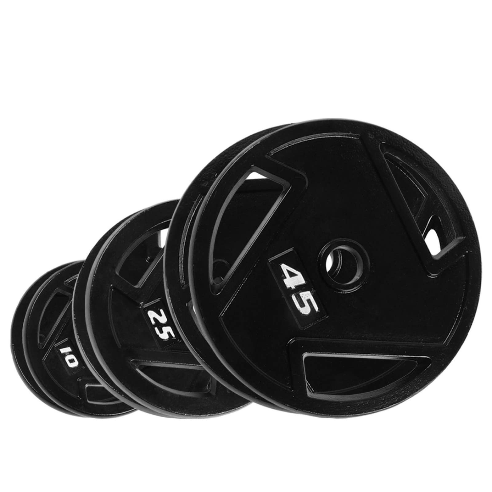 Meticpr 2-Inch Cast Iron Grip Weight Plates for Barbell - Strength Training & Weight Lifting at Home & Gym (Single, Pair, Sets) - Perfect for CrossFit, Powerlifting & Home Workouts