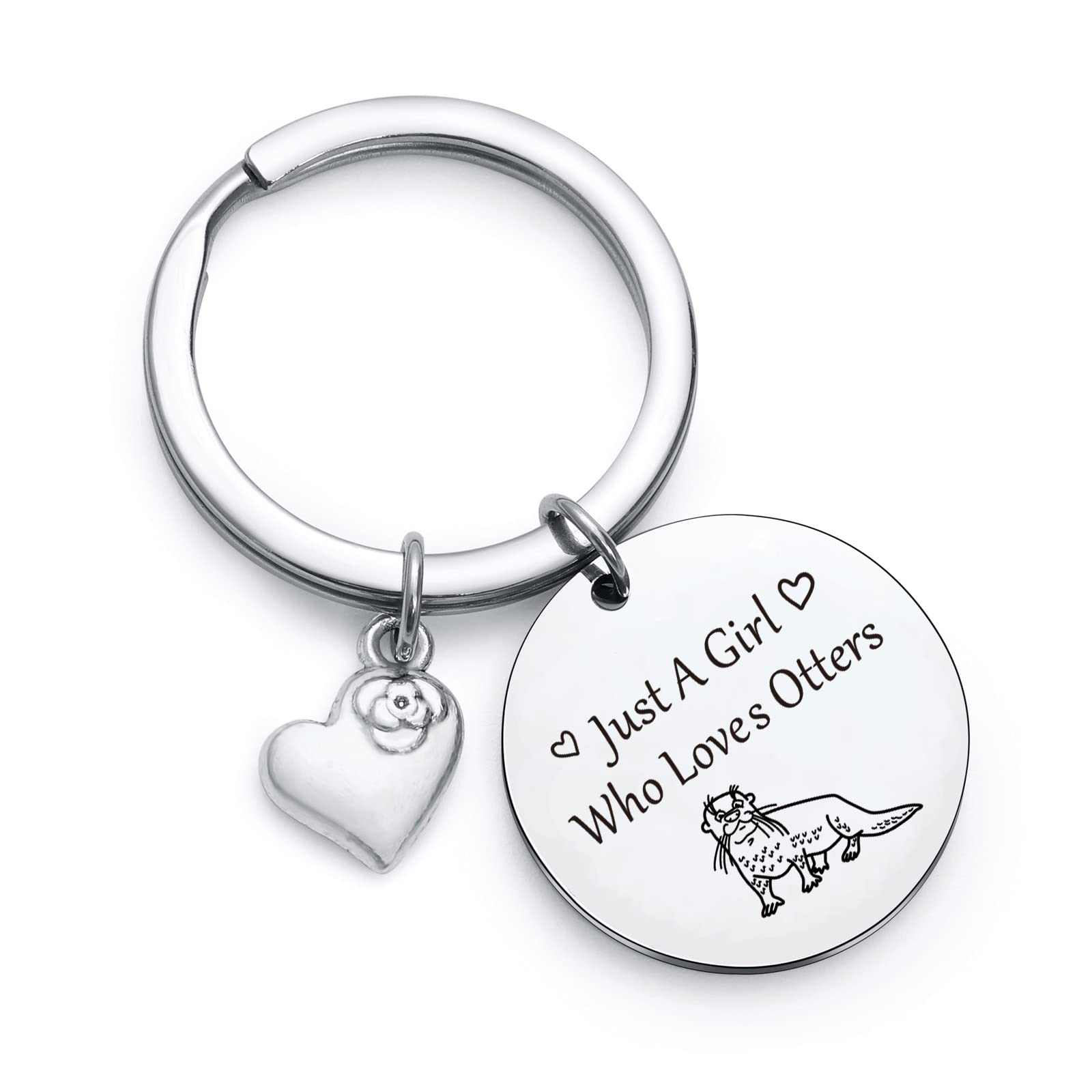 RSZOTW Sea Otter Jewelry - Otter Mom & Sister Keychain, Cute Otter Girl Gift for Girlfriend, Best Friend & Otter Lovers | Perfect Birthday, Anniversary & Friendship Present for Animal Lovers