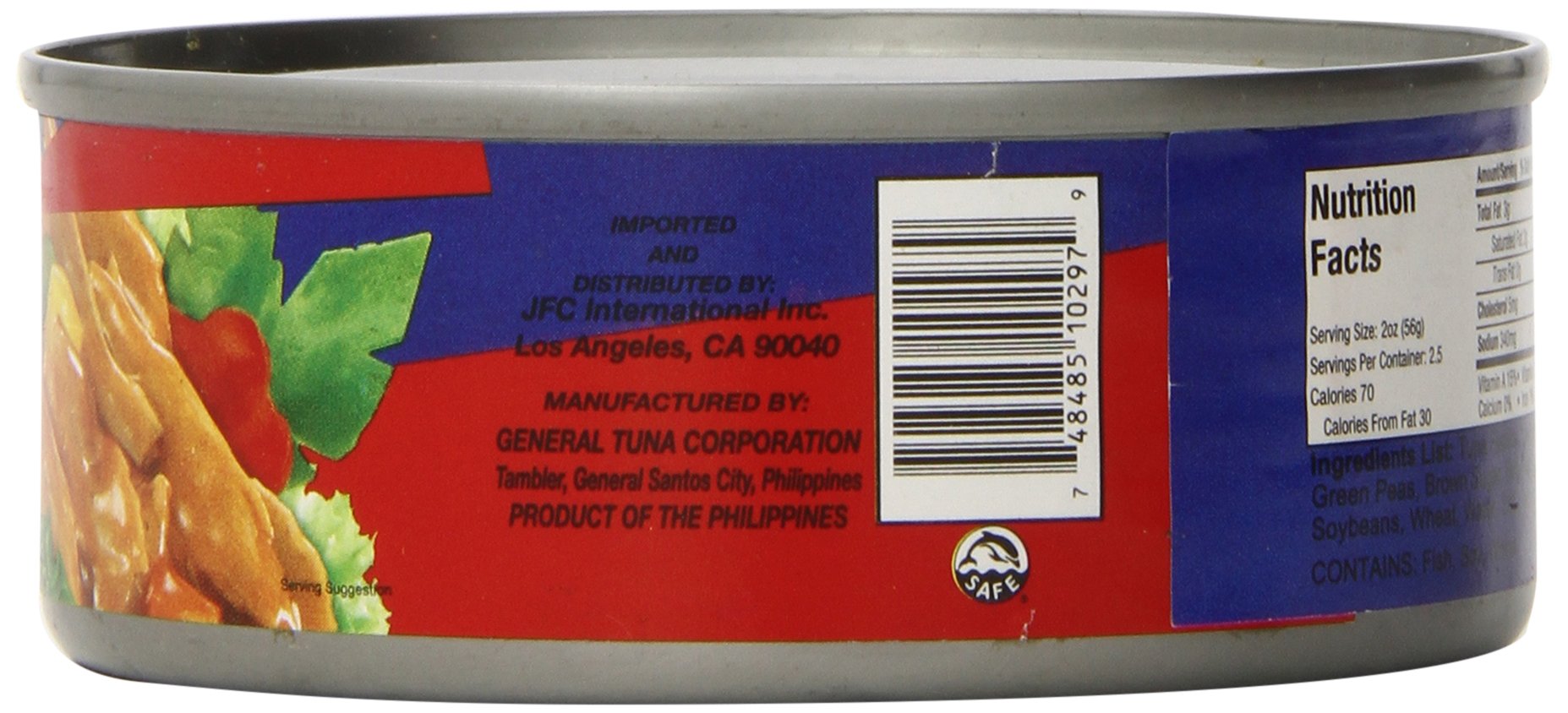 555 Tuna Flakes in Afritada Sauce - 4.9oz Canned Tuna for Filipino Recipes, Quick Meals & Emergency Food Storage