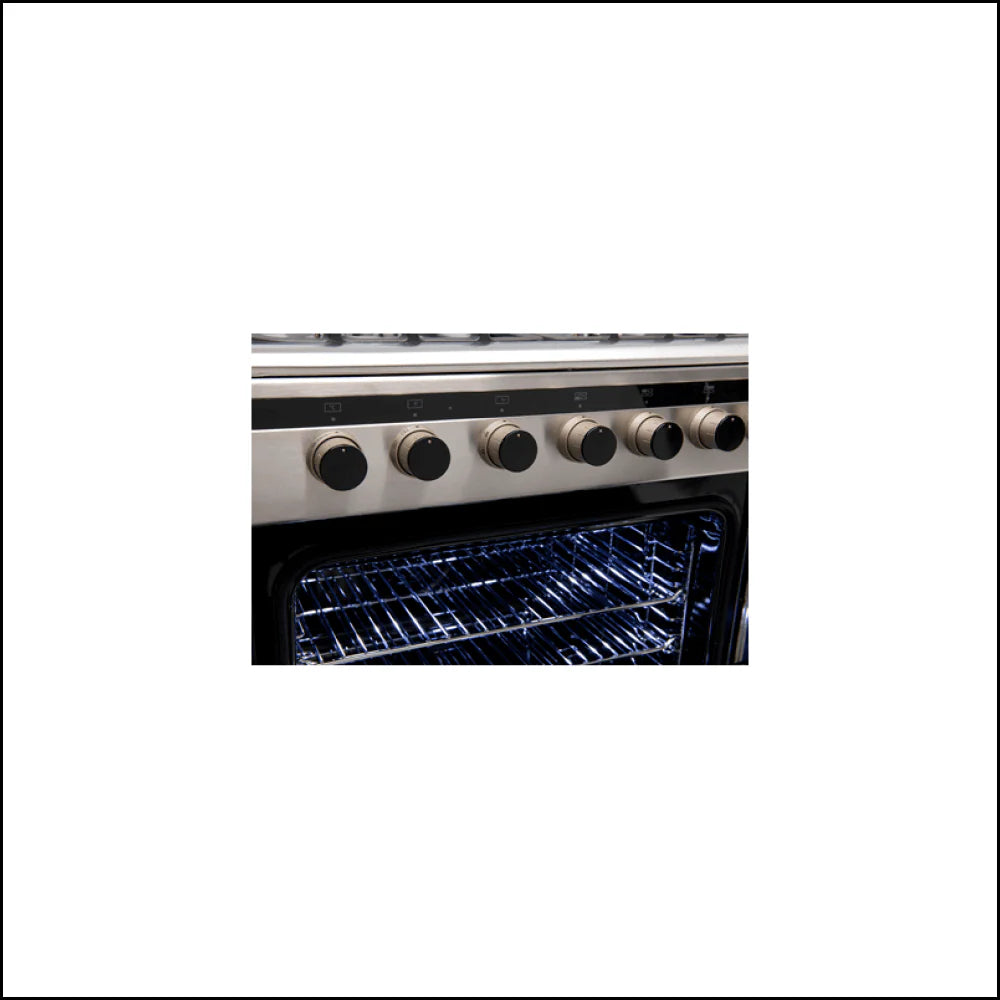 Brand New Euro 60cm EV600DFSX Dual Fuel Free Standing Oven with 3 Years Warranty - Perfect for Home Kitchens, Professional Chefs & Baking Enthusiasts