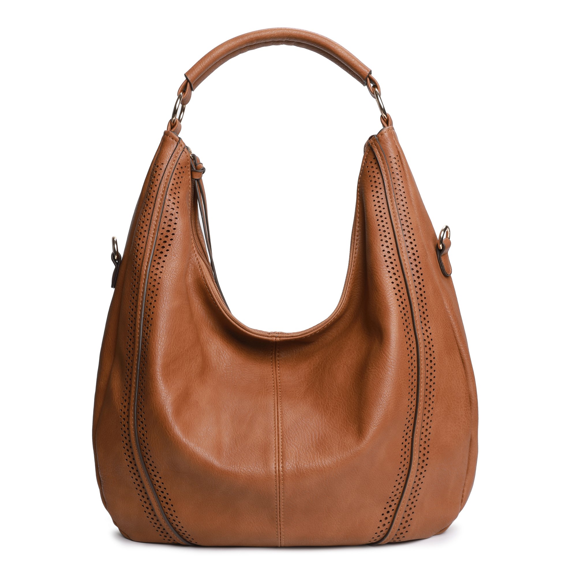 Stylish Oversized Women's Hobo Bag - Genuine Leather & PU Crossbody Shoulder Tote Purse for Winter | Fashionable Everyday Handbag for Work, Travel & Shopping