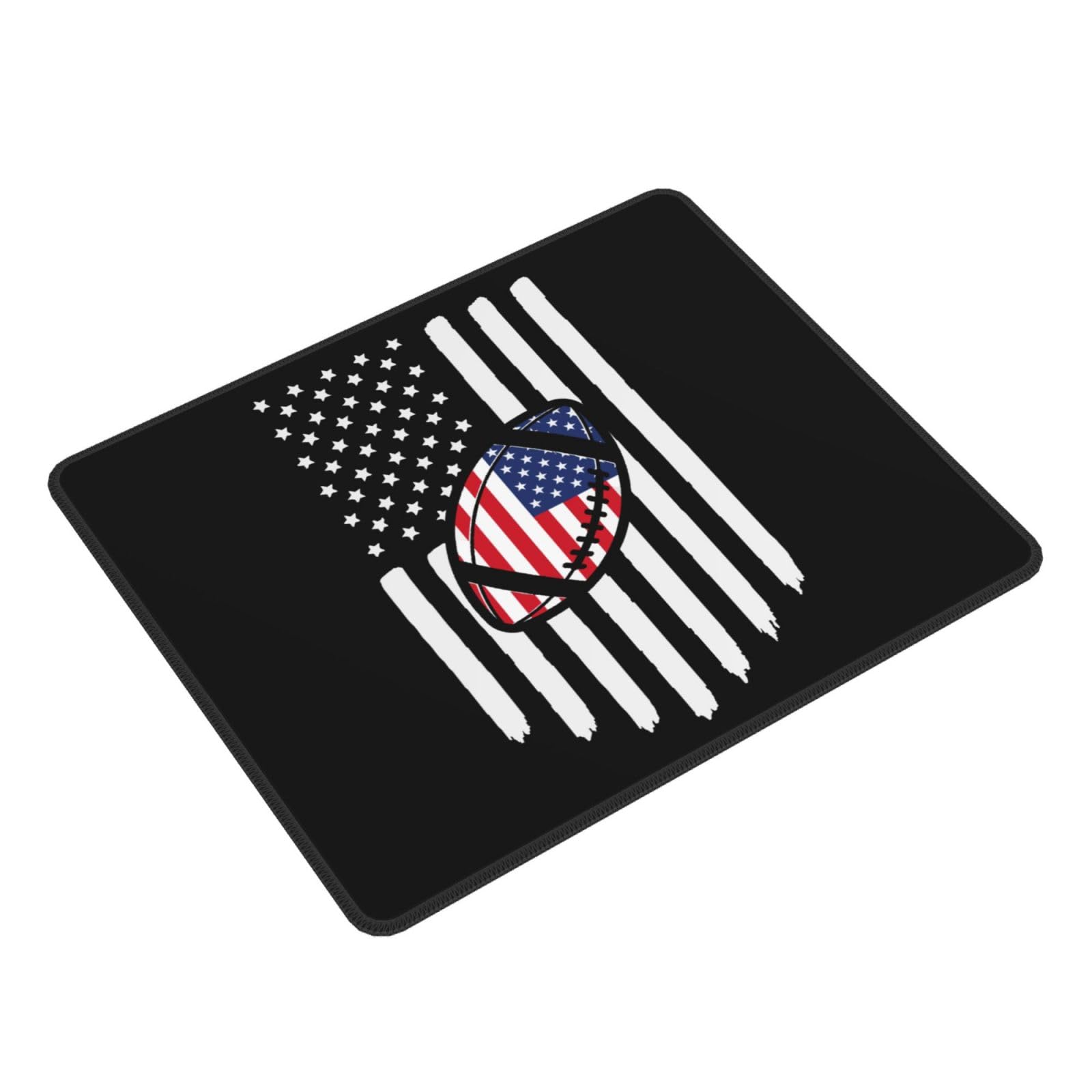 SIYTUAU USA Flag American Football Mouse Pad - Waterproof, Non-Slip Rubber Gaming Mousepad (10x12 inches) for Office, Laptop & PC - Perfect for Sports Fans & Gamers
