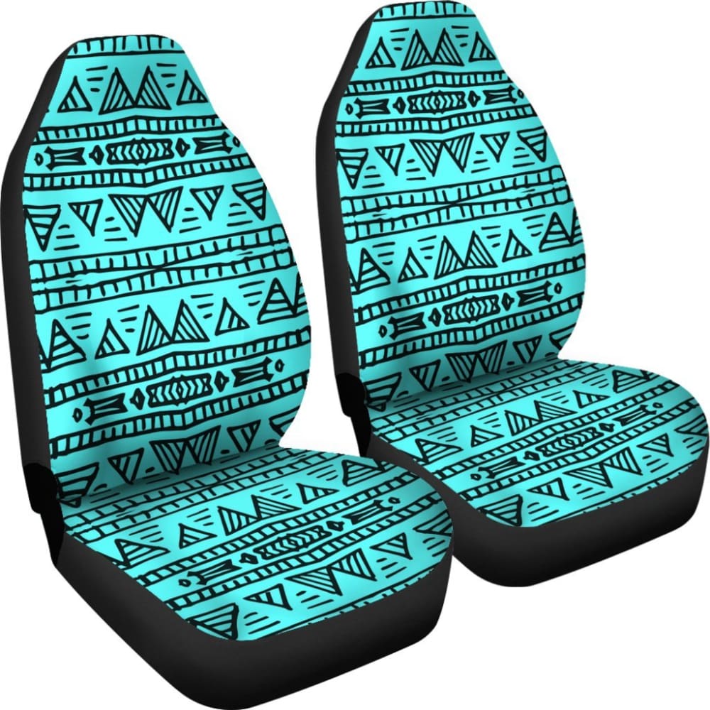 Premium Aztec Teal Car Seat Covers Set of 2 - Breathable Universal Fit for Cars, Trucks & SUVs - Stylish Interior Upgrade & Protection for Daily Commute, Road Trips & Family Travel