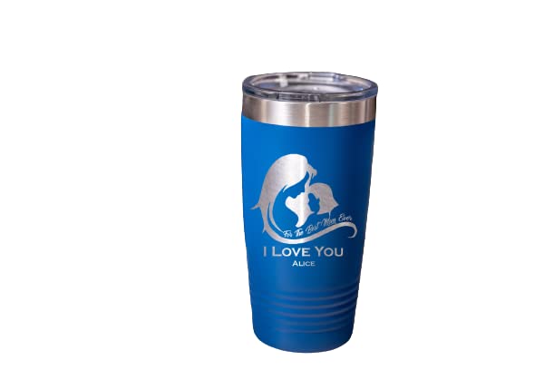 **Personalized Insulated Travel Coffee Tumbler with Lid - Mother's Day Gift for Mom, Custom Engraved 
