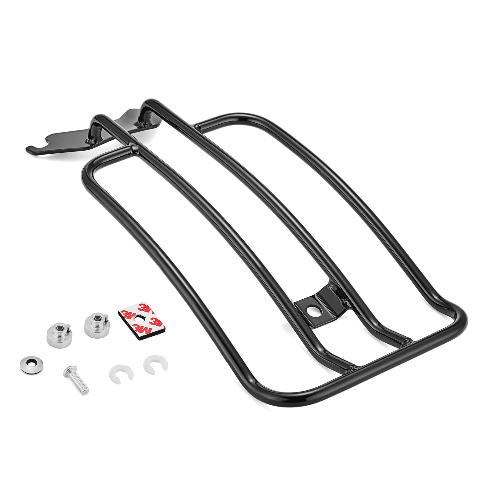 Mofun Softail Solo Luggage Rack for Harley Davidson 2018-2022 Softail Breakout FXBR FXBRS Fat Boy - Gloss Black Motorcycle Accessory - Perfect for Touring, Commuting & Long Rides