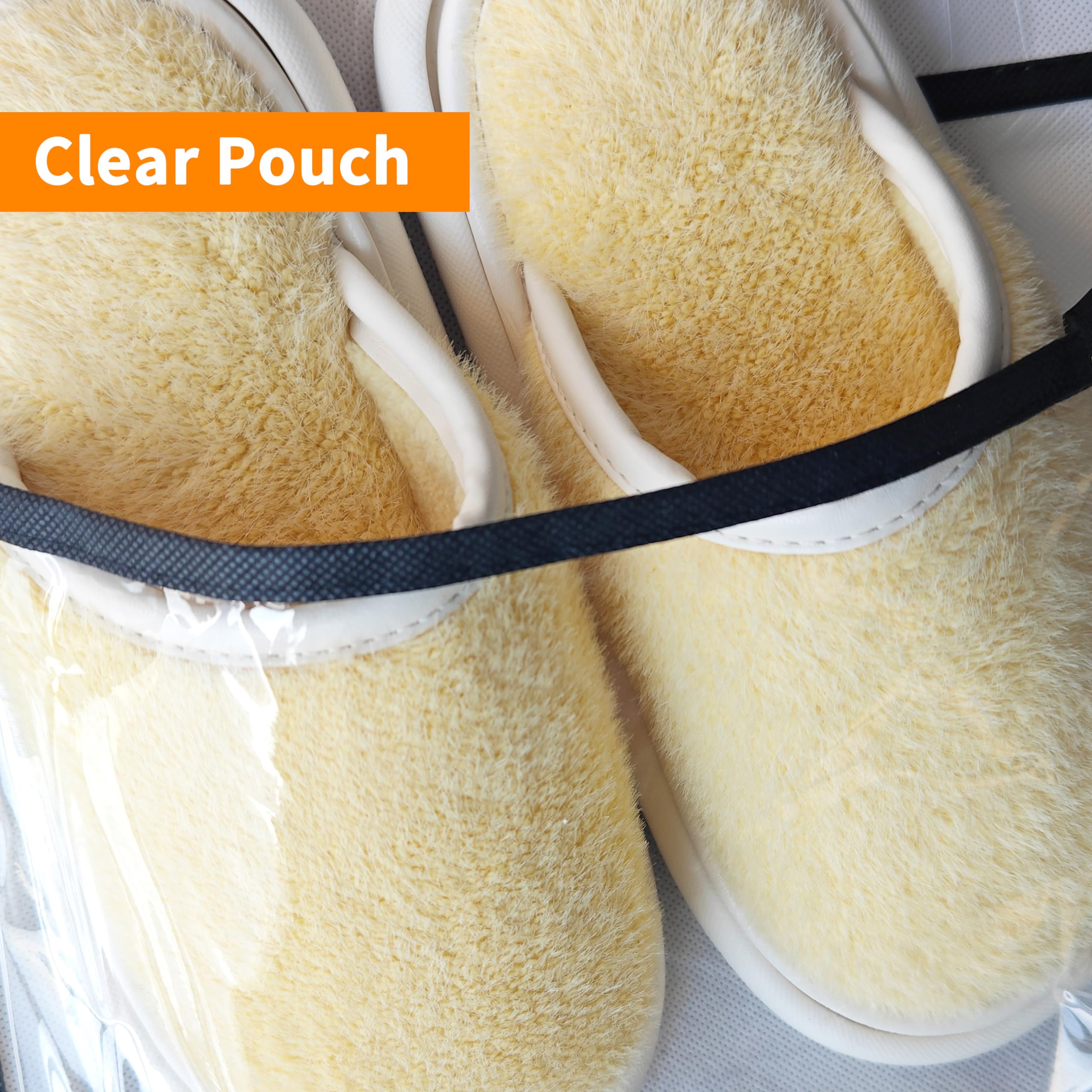 2-Pack Large Clear Crystal Hanging Shoe Organizer with 12 Pockets & 8 Hooks - Over The Door Shoe Rack for Closet Storage (59