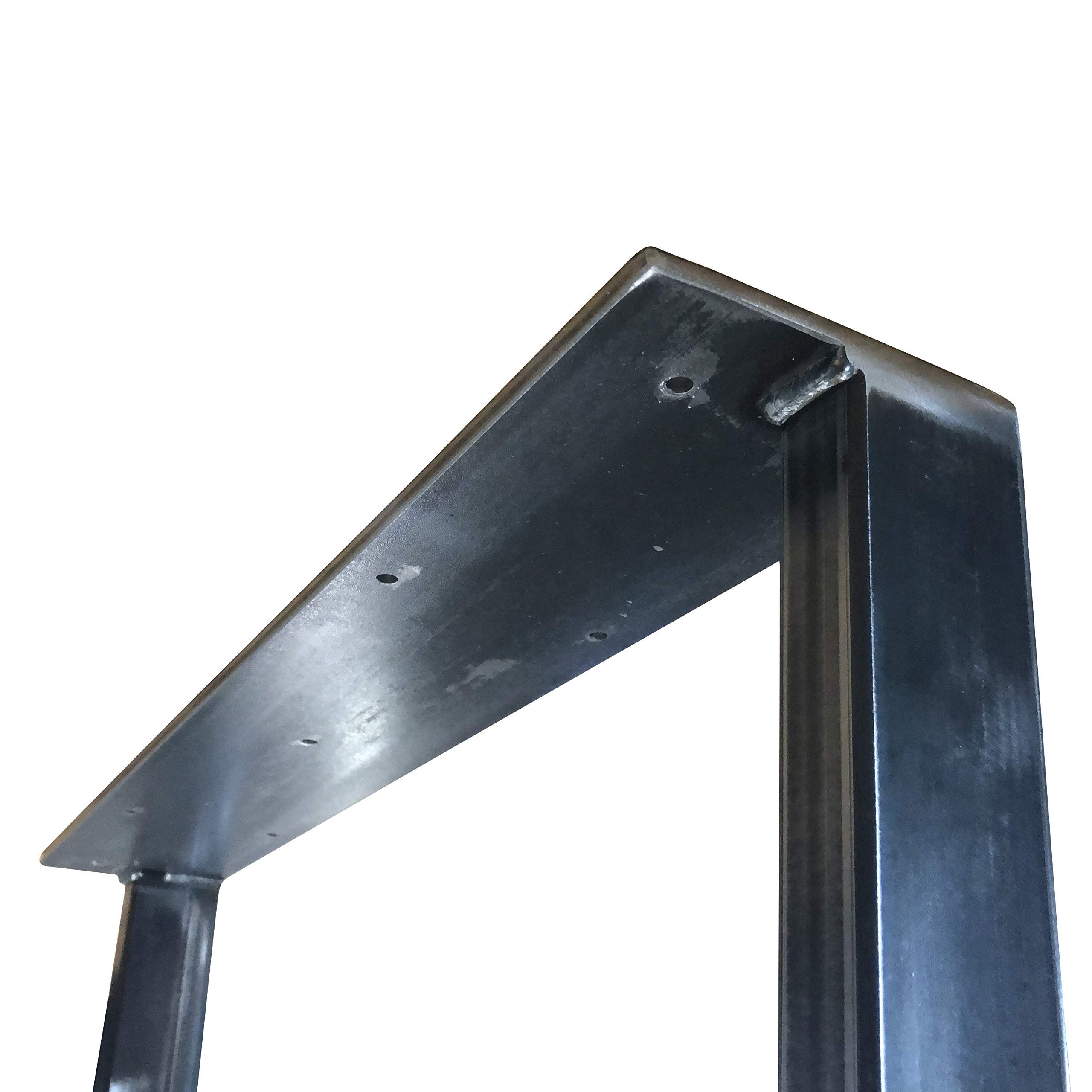Rustic Industrial Metal Tapered Table Legs - Heavy Duty Steel Furniture Legs for Dining Tables, Desks, and DIY Projects - Perfect for Farmhouse, Industrial, and Modern Home Decor