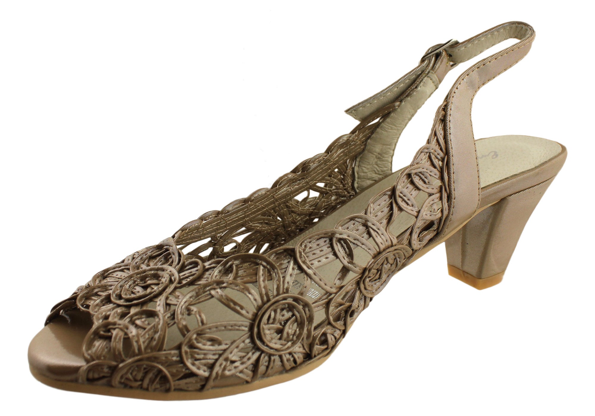 Emma Kate Women's Comfortable Mid Heel Dress Sandals - Perfect for Weddings, Parties & Formal Occasions