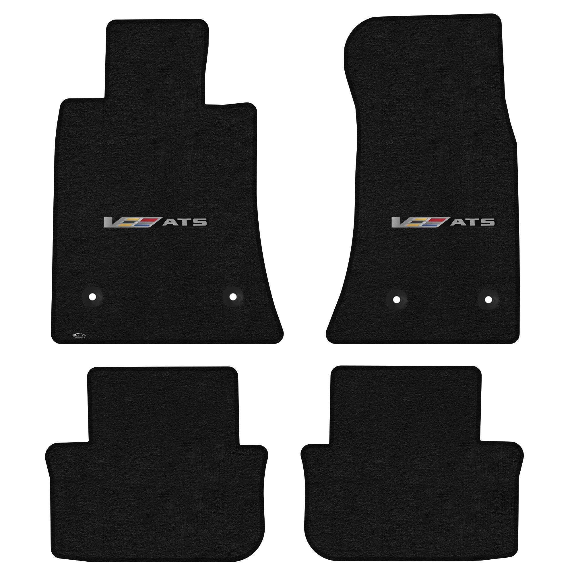 Premium Custom-Fit Carpeted Floor Mats for 2016 Cadillac ATS-V Coupe/Sedan - Luxury Car Floor Liners with Centered Logo (4-Piece Set, Charcoal) - Perfect for All-Weather Protection & Enhanced Interior Style