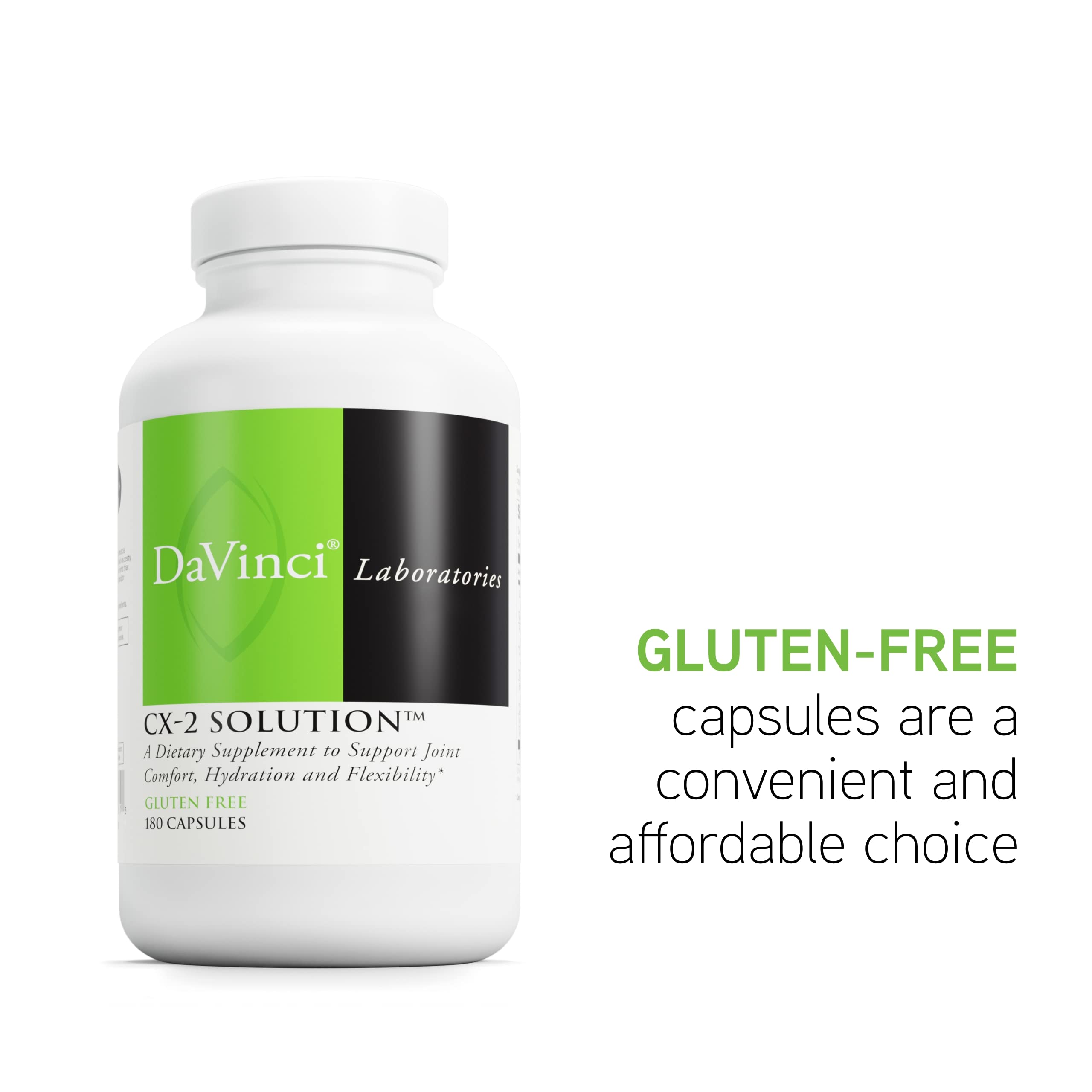 DAVINCI Labs CX-2 Solution - Muscle & Joint Support Supplement with Glucosamine HCl, MSM & Sea Cucumber - Promotes Hydration & Flexibility - Gluten-Free 180 Capsules - Ideal for Athletes, Fitness Enthusiasts & Active Lifestyles