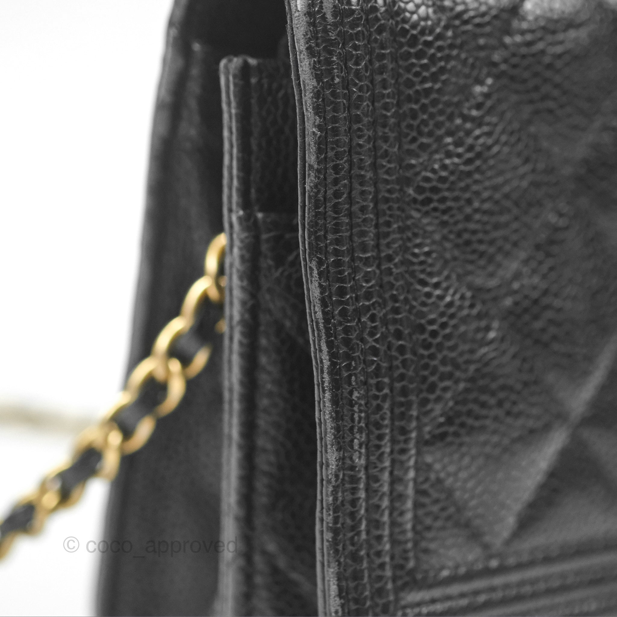 Chanel Boy Wallet on Chain WOC Black Caviar Gold Hardware - Luxury Crossbody Bag for Women, Perfect for Evening Events & Daily Use