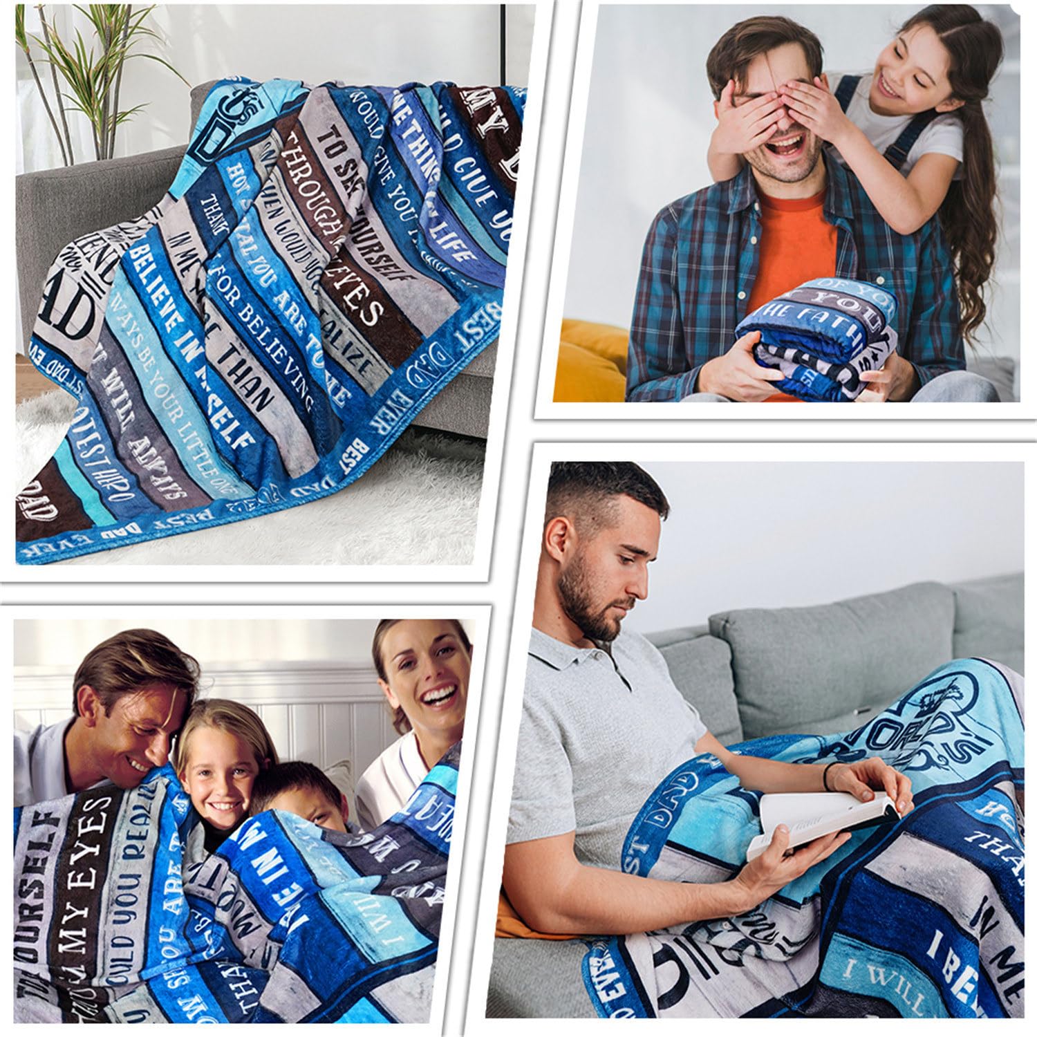 World's Best Dad Personalized Throw Blanket 60