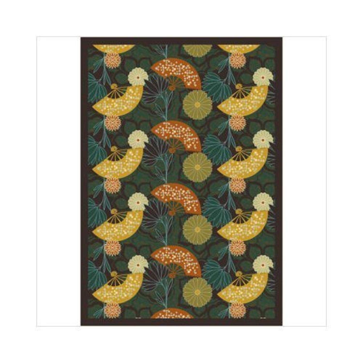 Joy Carpets Kaleidoscope Pacific Rim Whimsical Area Rugs in Teal - Soft Kids Playroom Rug, Boho Chic Living Room Carpet for Home Decor