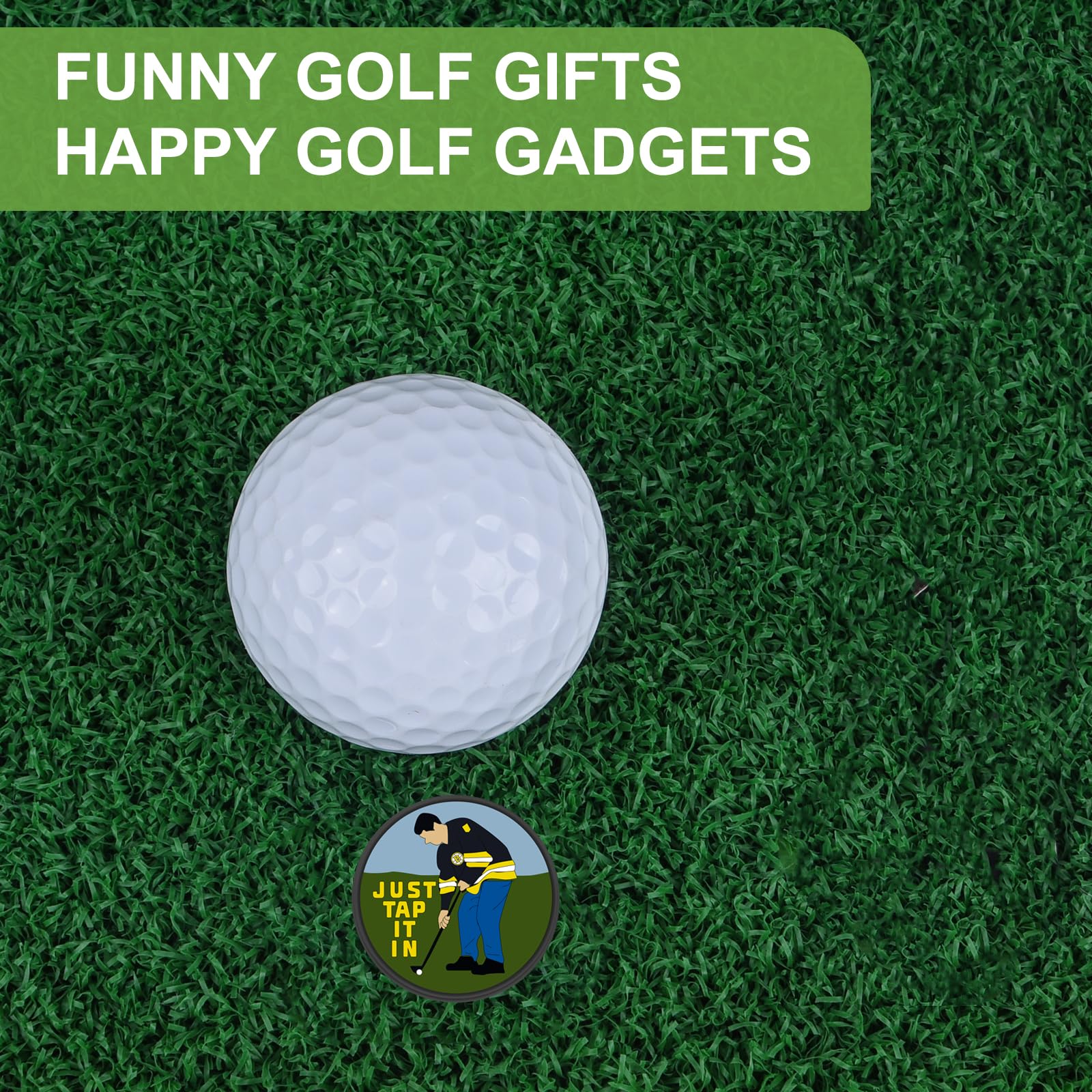 Golf Ball Marker Hat Clip - Premium Golf Accessories for Men & Women - Funny Golf Gifts & Gadgets - Perfect for Golf Tournaments, Driving Range & Casual Play