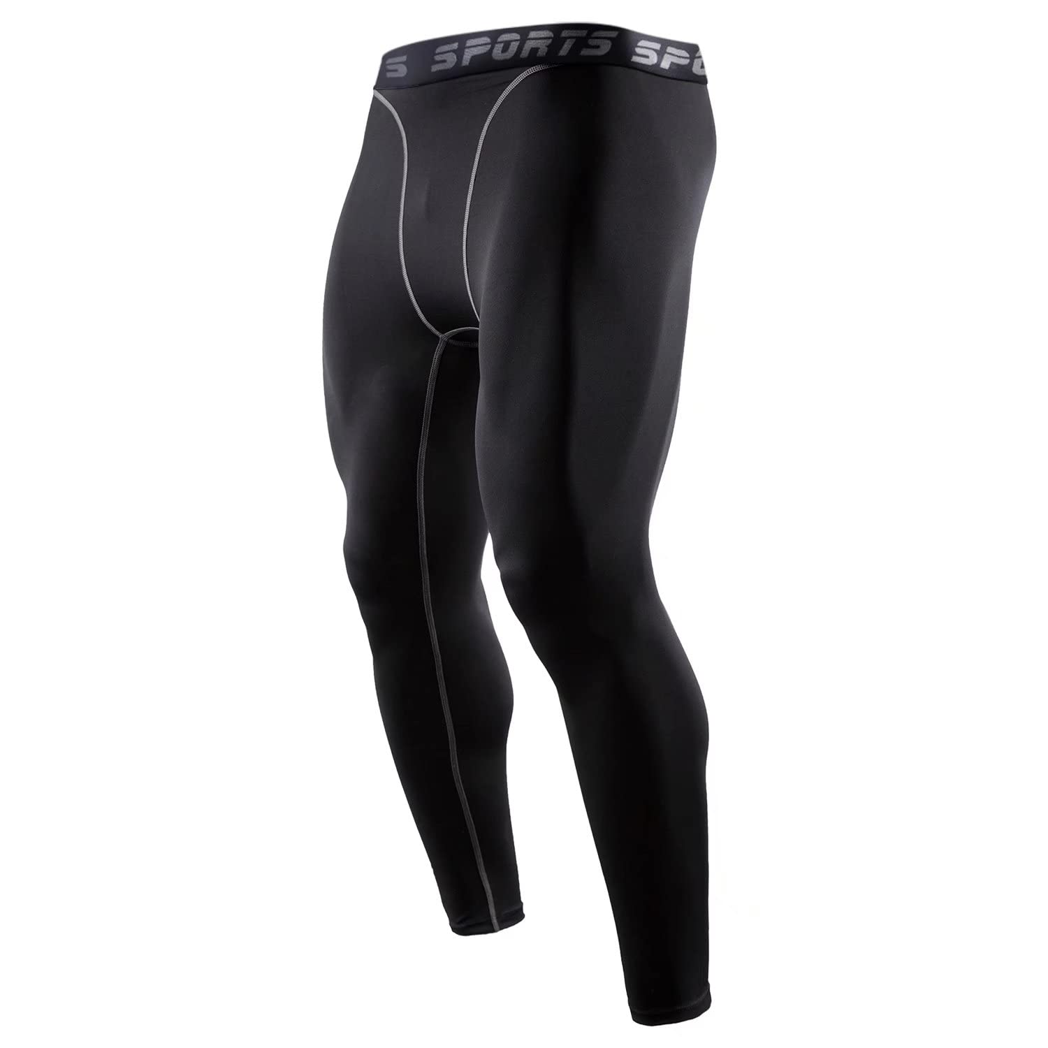 1 or 2 Pack Men's Compression Pants - Cool Dry Basketball Running Workout Tights for Gym & Sports - Moisture Wicking Athletic Leggings for Training, Jogging & Active Lifestyle