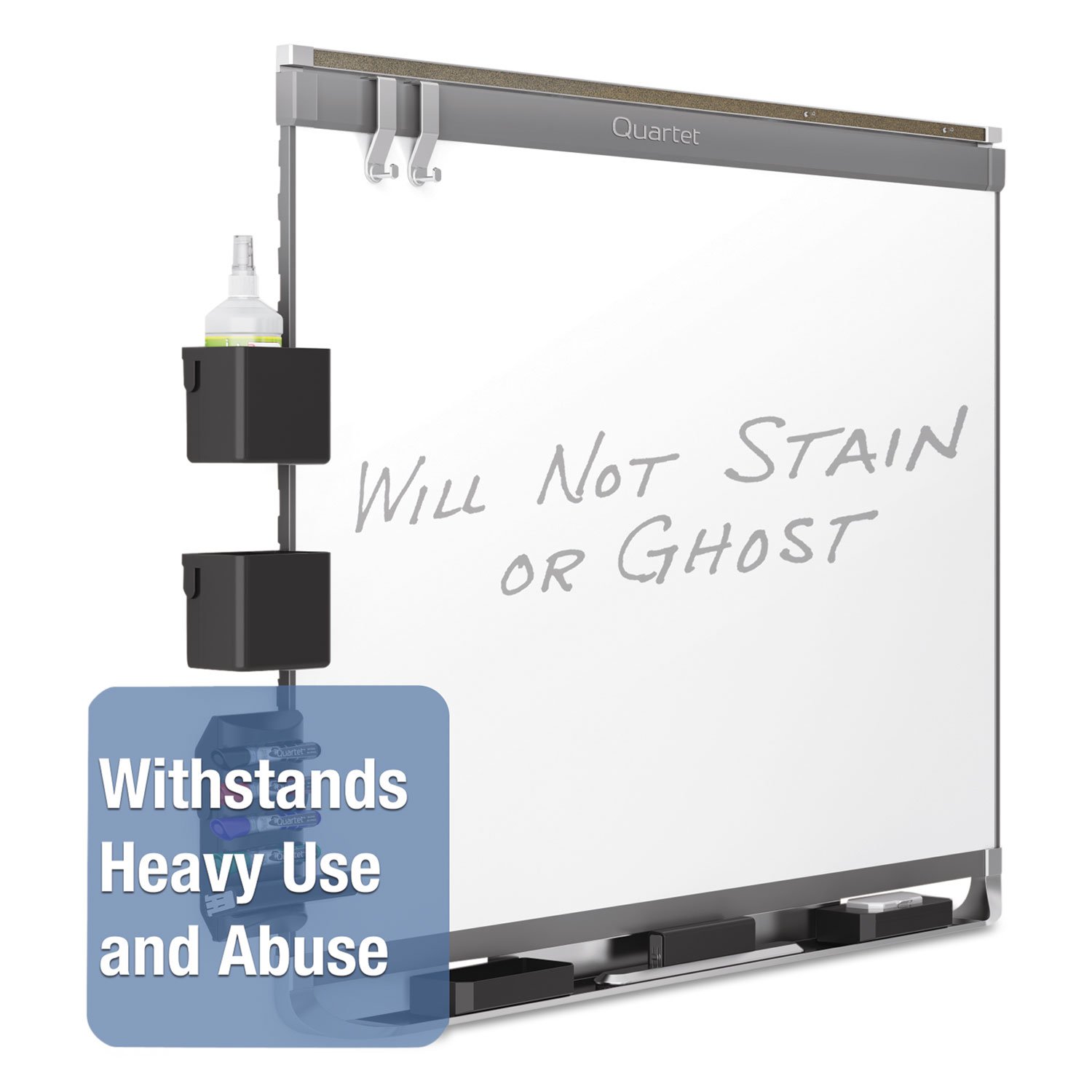 Quartet Magnetic Whiteboard 4' x 3' - Porcelain Dry Erase Board with Graphite Frame | Premium Office & Classroom Whiteboard for Presentations, Teaching & Home Organization (P554GP2)