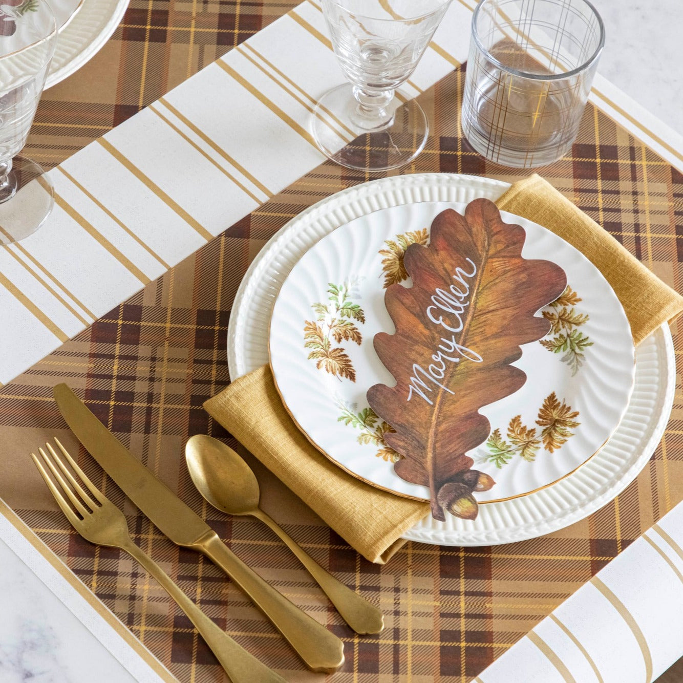 Stylish Autumn Plaid Placemats Set of 4 - Fall Table Decor for Thanksgiving, Dining, and Seasonal Home Decor | Waterproof & Heat-Resistant