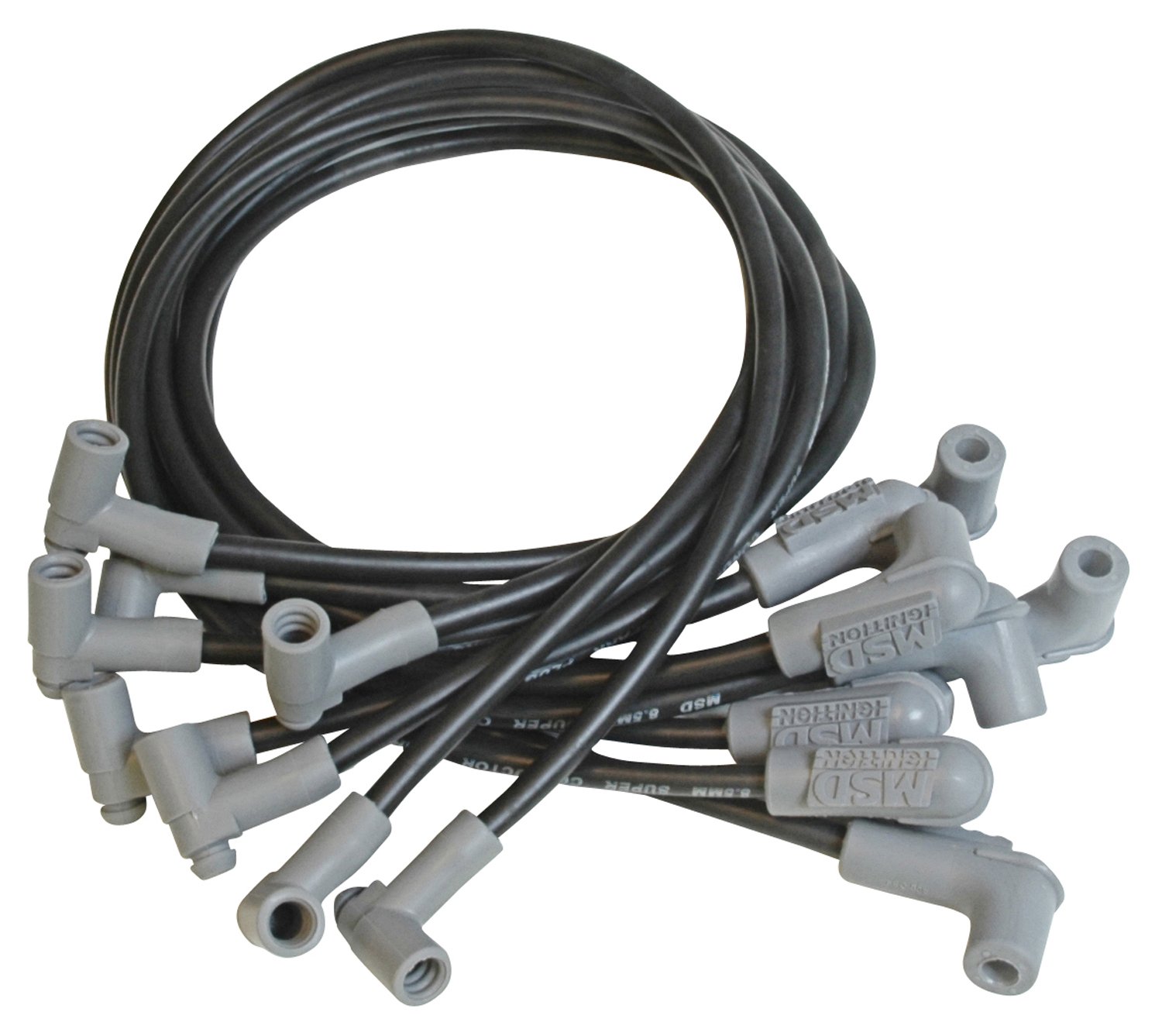 MSD 35593 Black 8.5mm Super Conductor Spark Plug Wire Set - High Performance Ignition Wires for Cars, Trucks & Racing Vehicles - Improves Engine Power & Fuel Efficiency