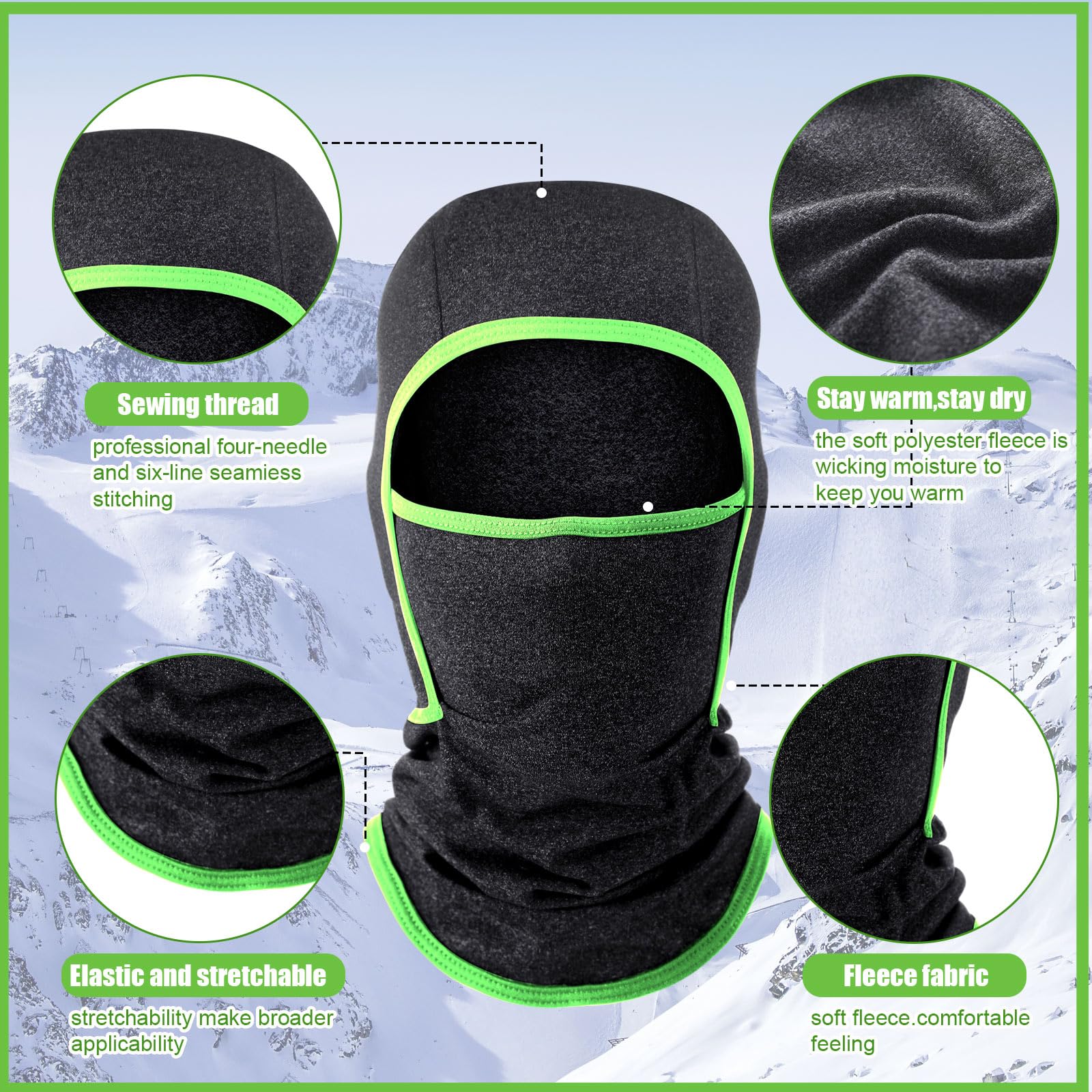 Syhood Kids Balaclava Face Mask - Winter Ski Hat & Windproof Face Covering for Cold Weather - Warm Balaclava for Boys & Girls - Perfect for Skiing, Snowboarding & Outdoor Winter Activities