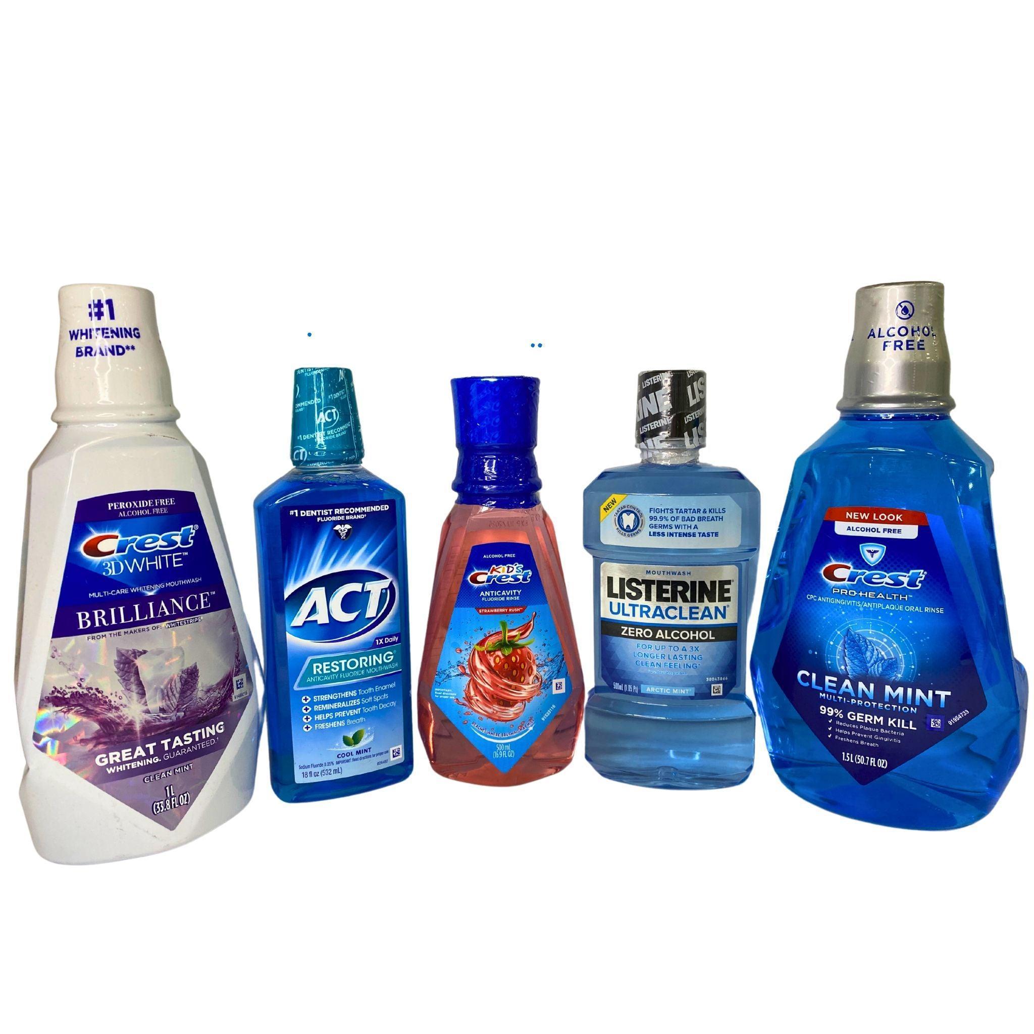 50 Pcs Assorted Mouthwash Variety Pack - Fresh Breath Oral Care for Home, Travel & Office Use
