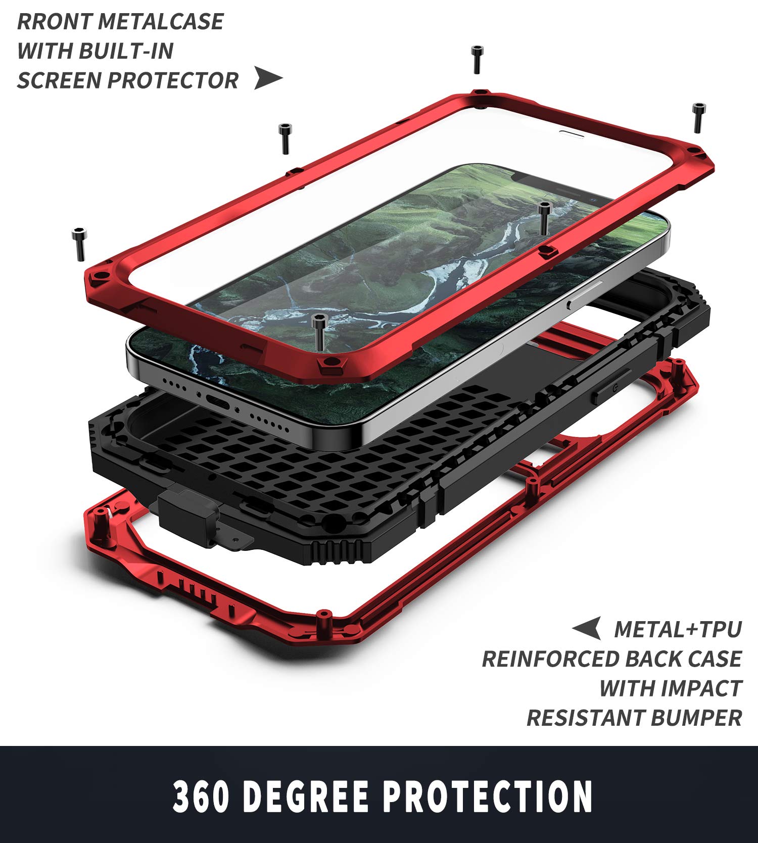 Rugged Metal Case for iPhone 12 Pro Max (6.7