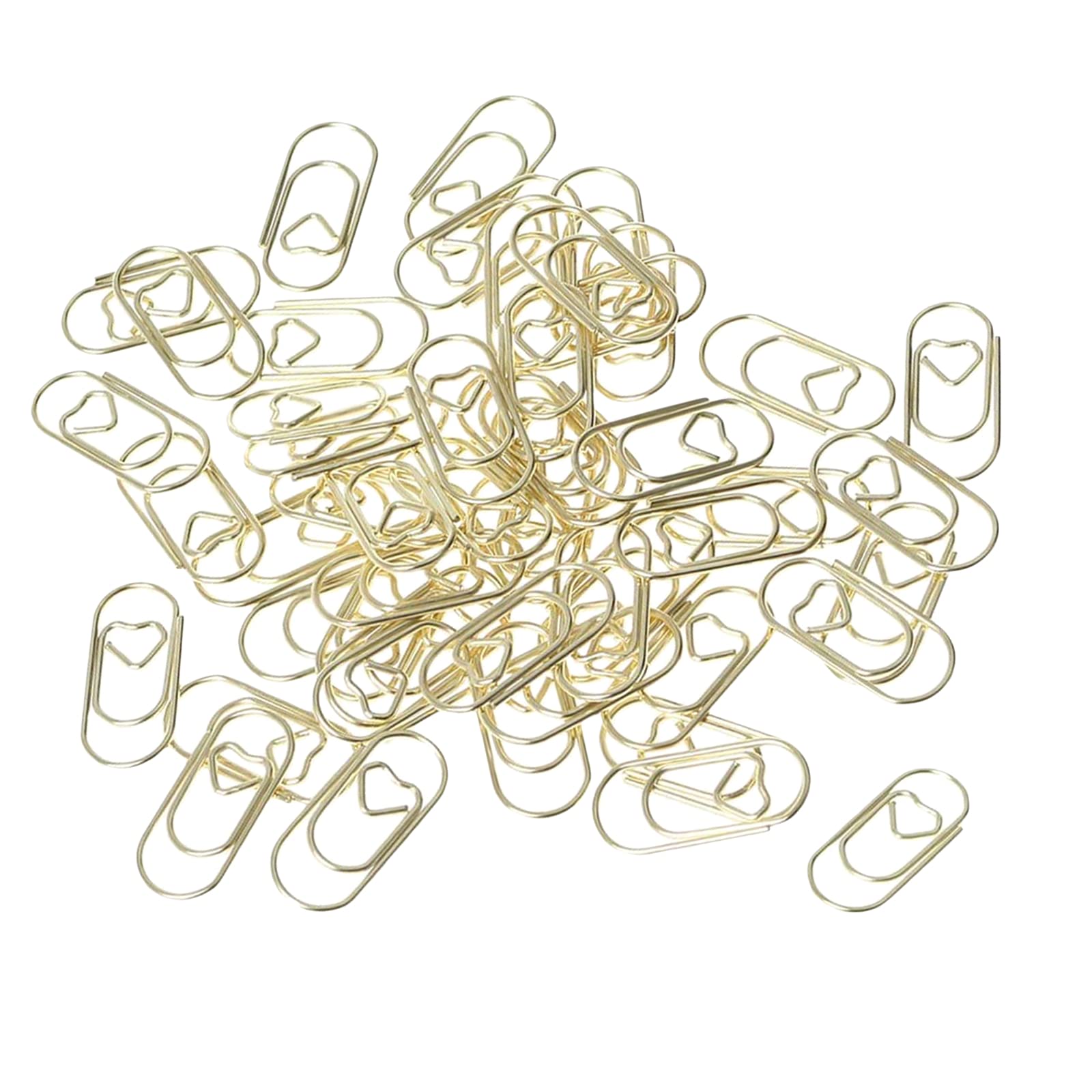 Premium 20mm Gold Metal Paper Clips - Rustproof & Durable Coated Office Supplies for Document Organizing, School Projects, and Crafting - Pack of 100
