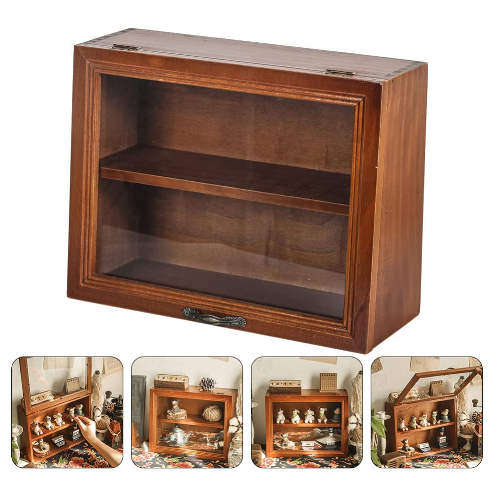 Wooden Shadow Box Display Shelf - Cabilock Toy Organizer & Storage Cubby for Home, Kitchen, Store | Perfect for Organizing Collectibles, Spices, or Retail Merchandise (Brown)