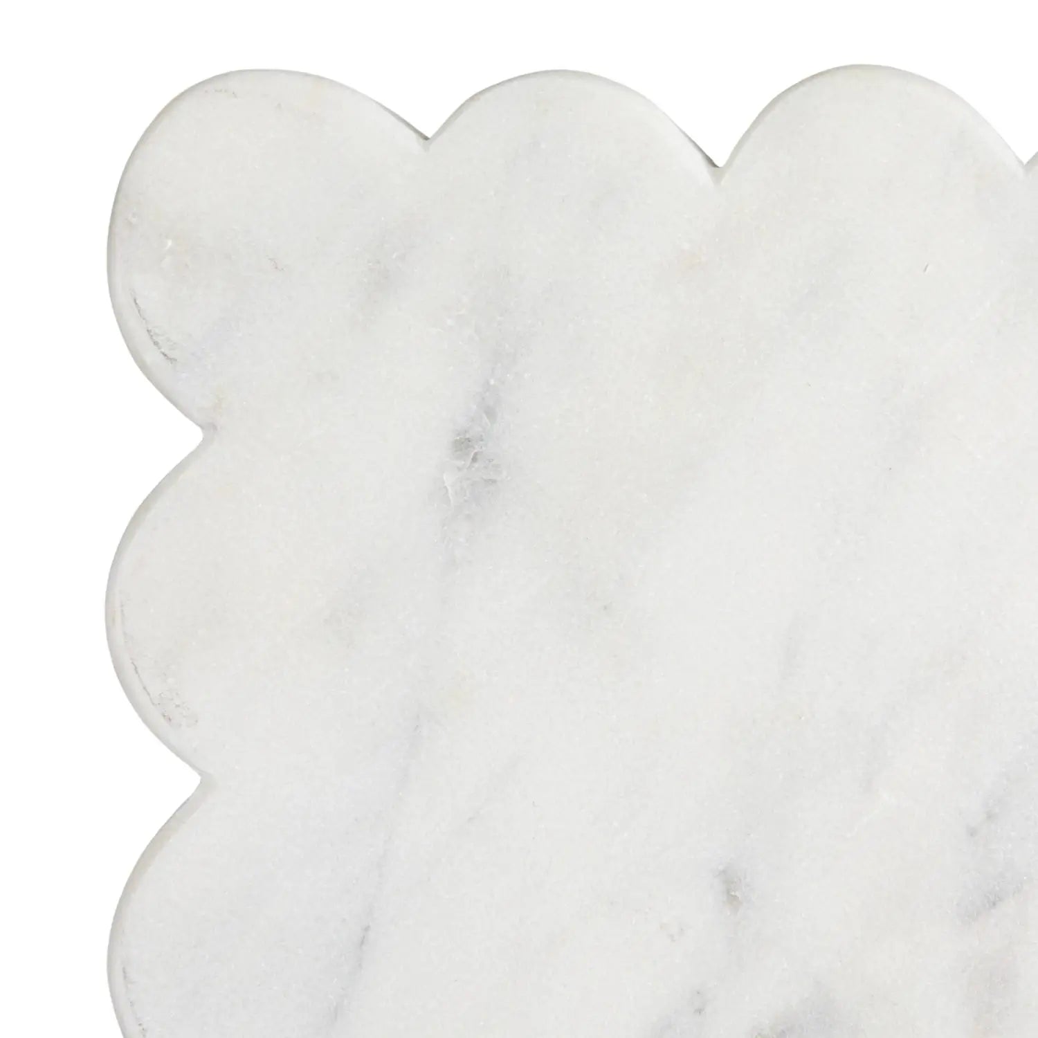 Elegant Marble Cheese Board with Scalloped Edge - Perfect for Wine & Charcuterie Nights, Dinner Parties & Gift Giving